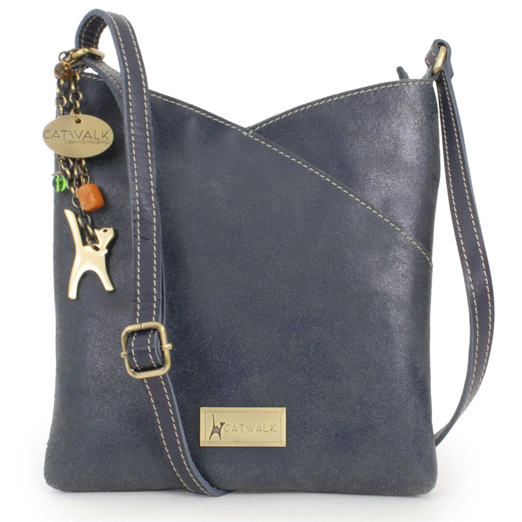 Catwalk Collection Handbags Blue Flora - Crossbody Bag