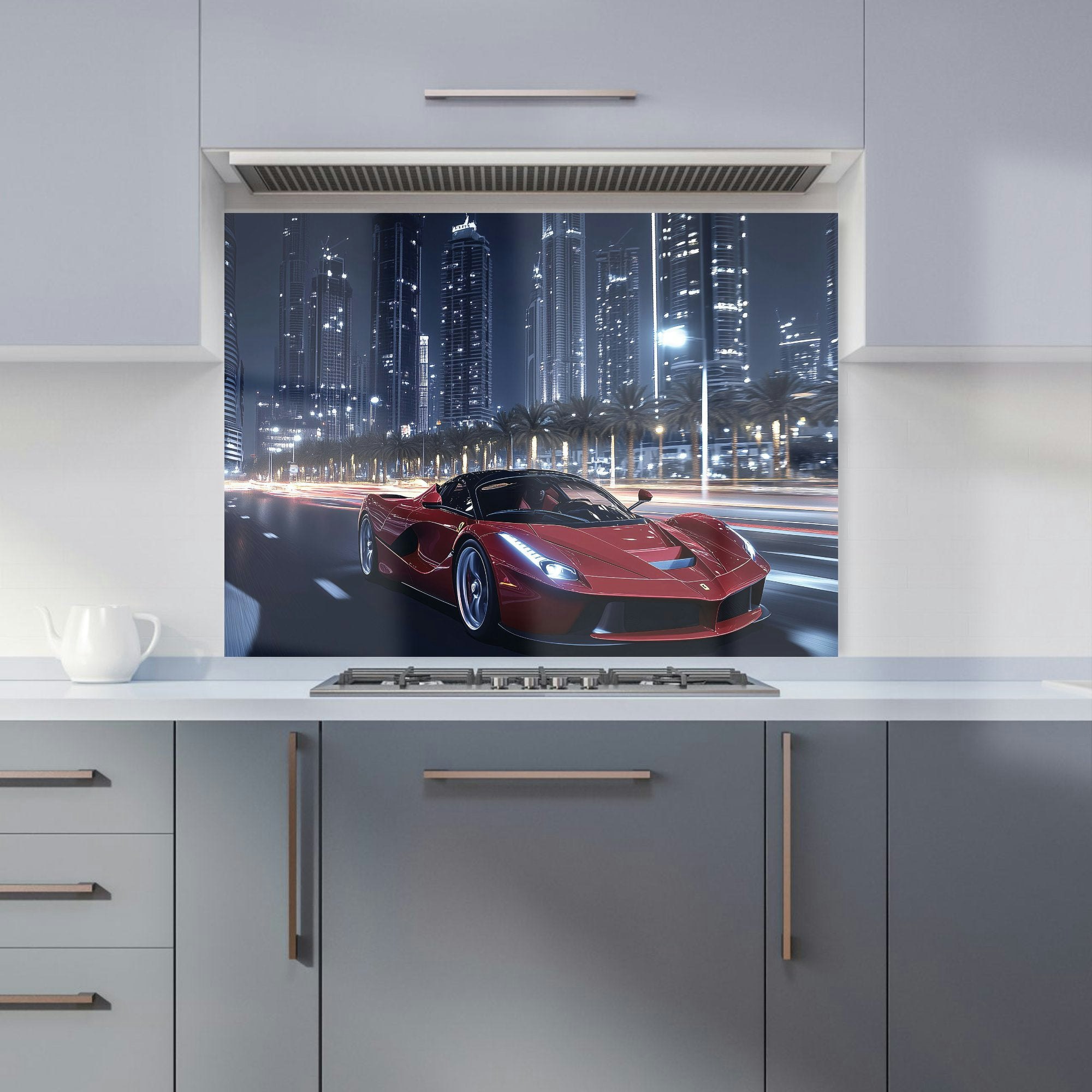 Warren Reed - Designer Midnight Cruise In Dubai Kitchen Splashback - W900mm X H650mm