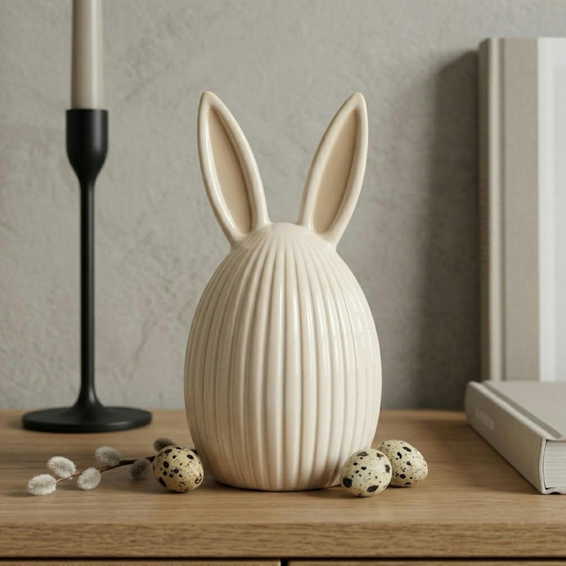Eggs-Traordinary Gift Co Unisex Pink Widdop Easter Egg With Bunny Ears Ornament 16Cm - Image 2