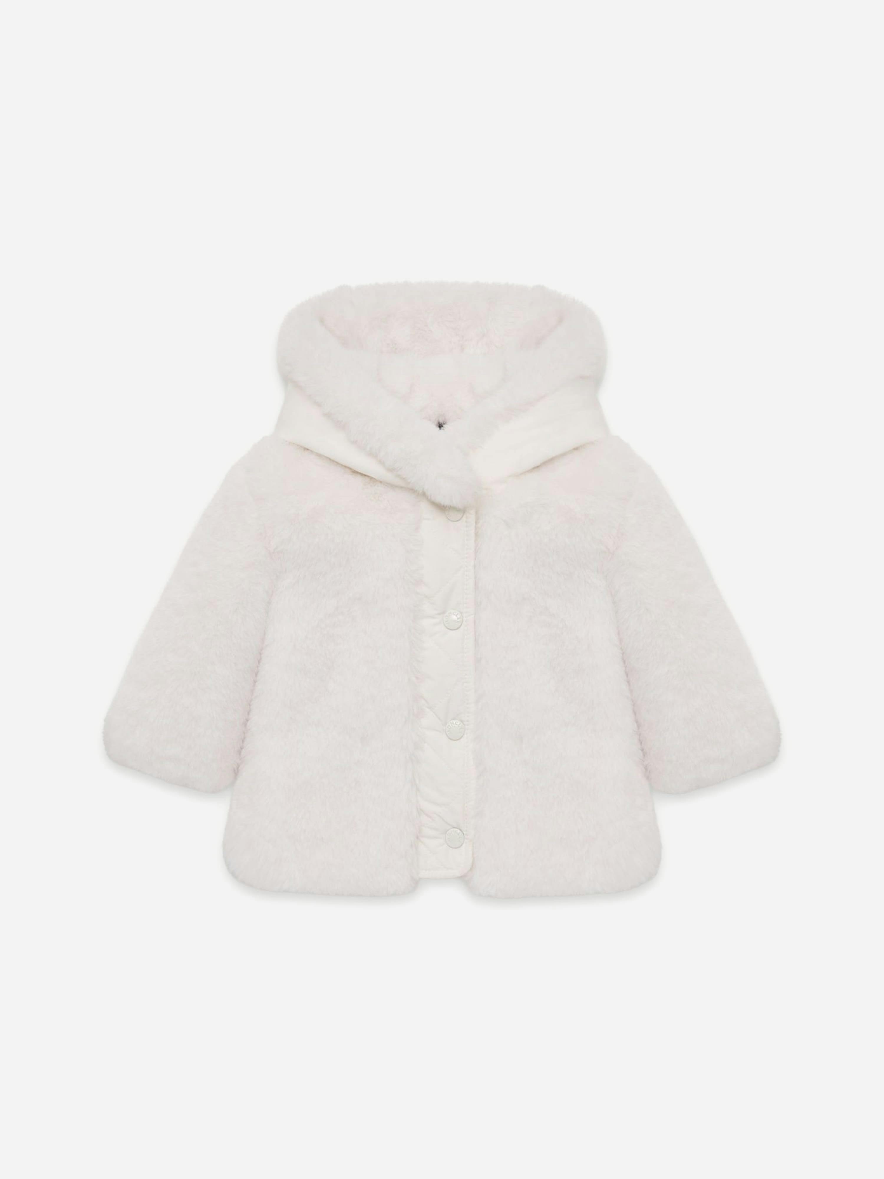 Moncler Enfant Women's Ivory Baby Girls Faux Fur Viona Jacket In - 2 Yrs