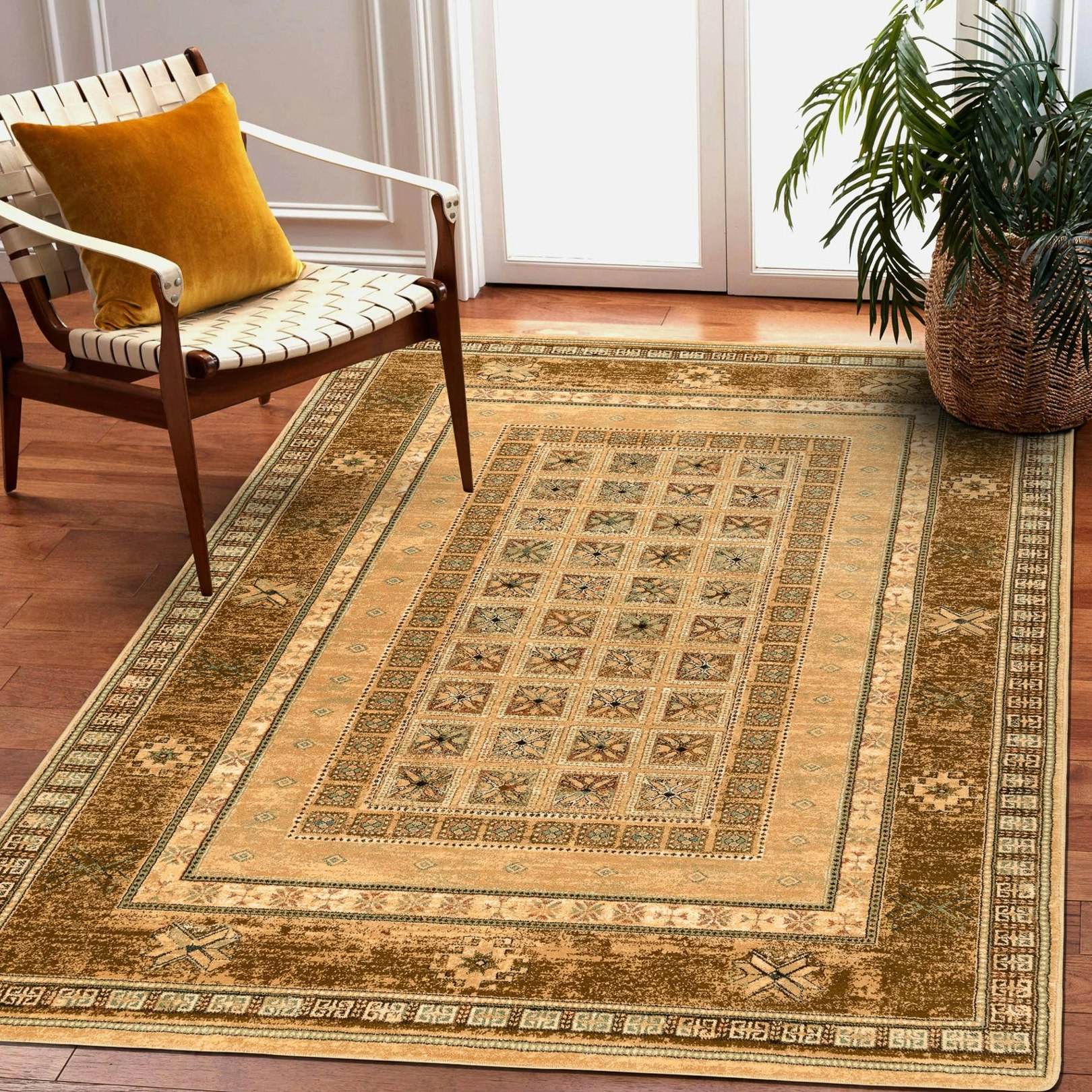 Rackhams Yellow Wool Omega Rug - Wool - 200Cm X 300Cm