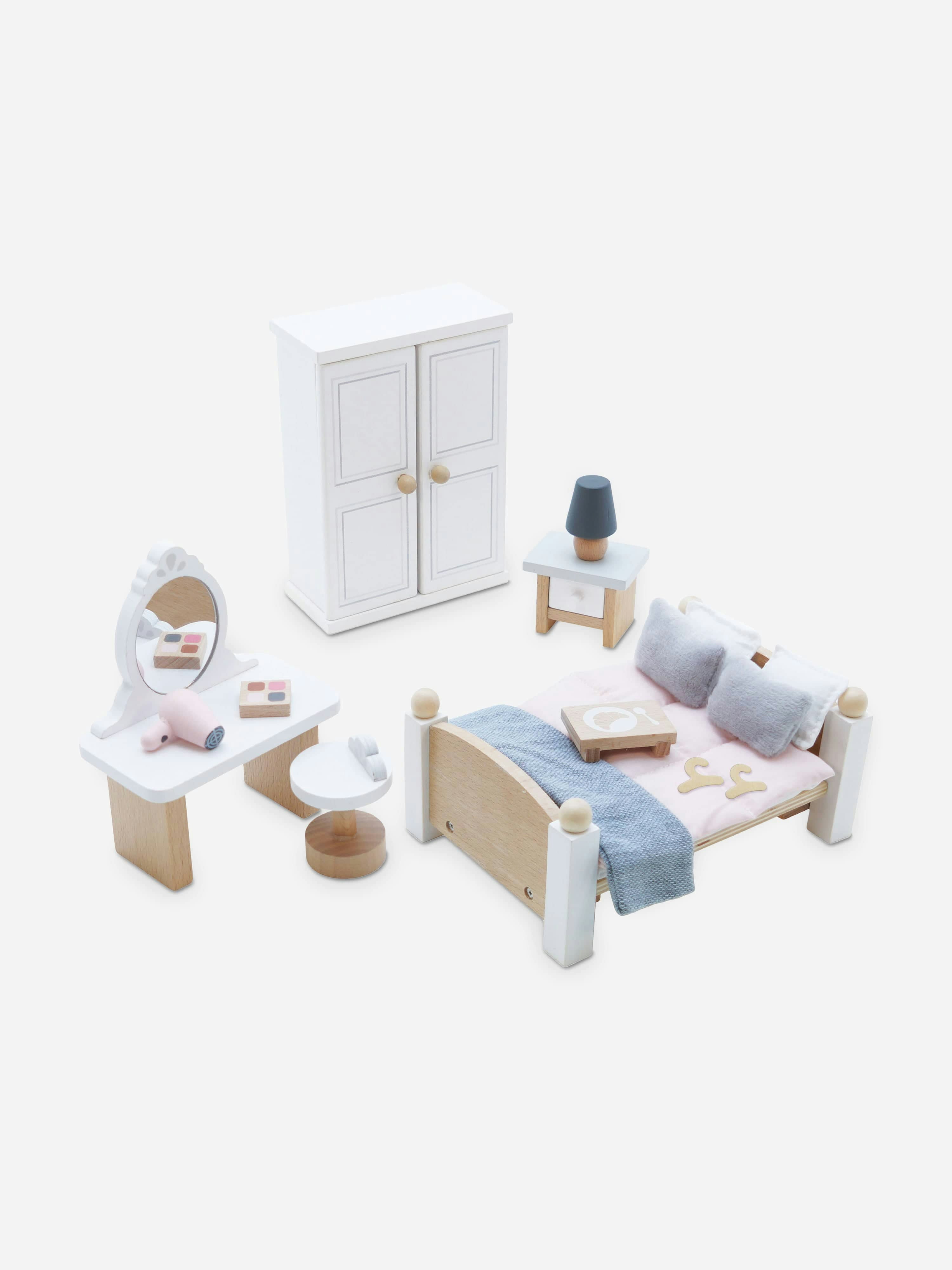 Le Toy Van Wooden Dolls House Bedroom-19 Piece (10.5Cm X 5.8Cm X 14.8Cm) - Multicoloured - One Size