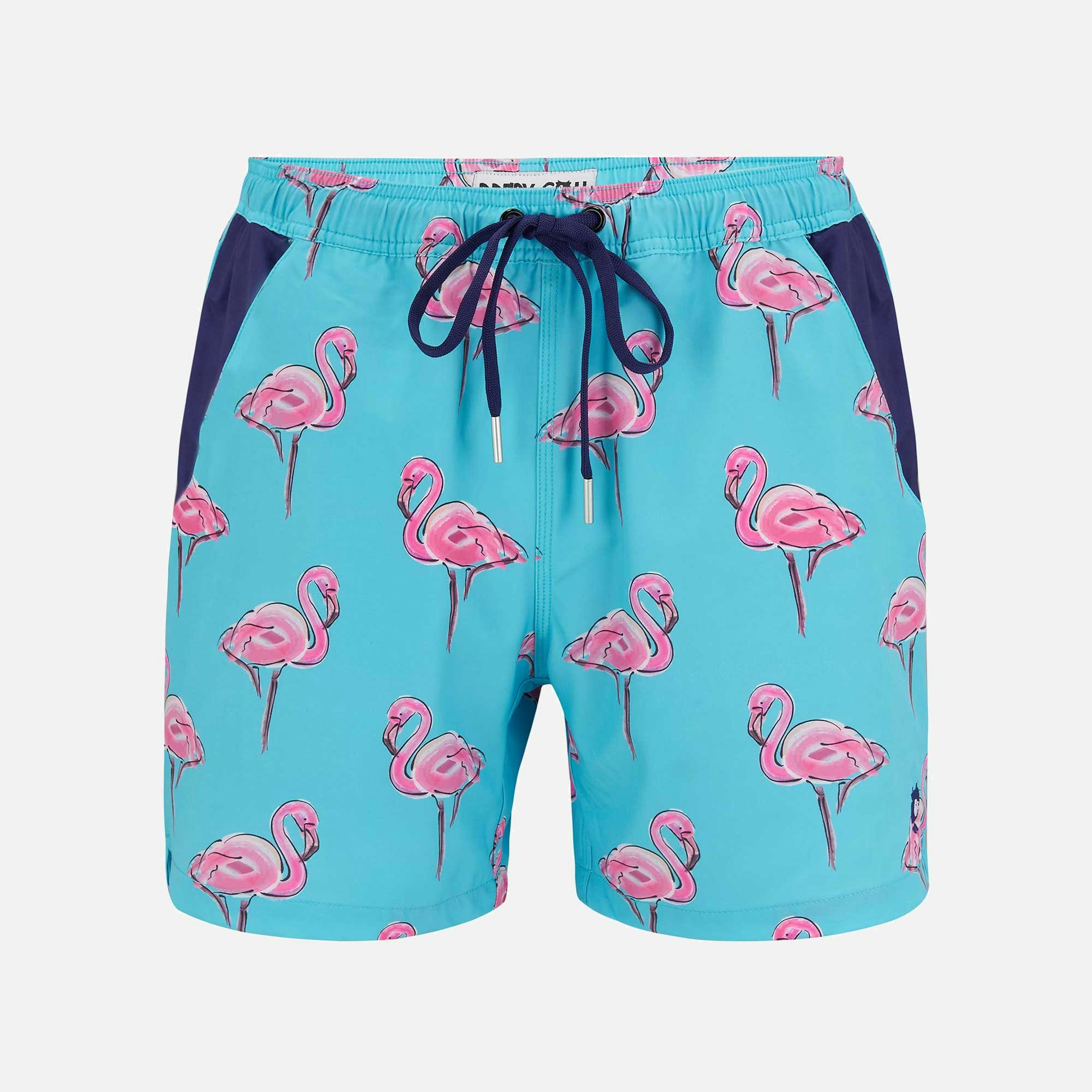 Randy Cow Flamingos - Swim Shorts With Waterproof Pocket - M