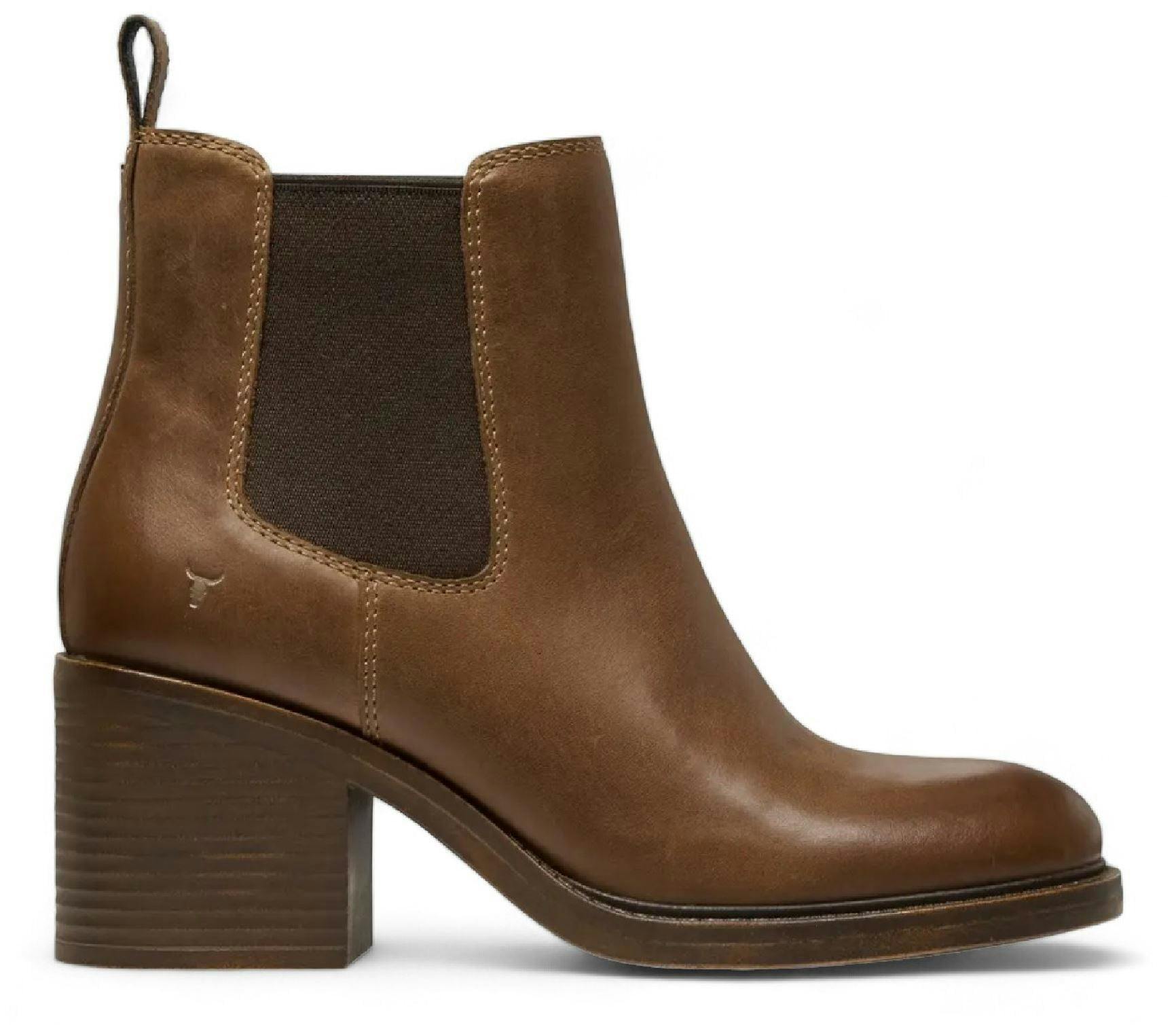 Windsorsmith Tan Classic Leather Chelsea Ankle Boots - Varsity - Tan - Uk 7 | Eu 40 | Us 9