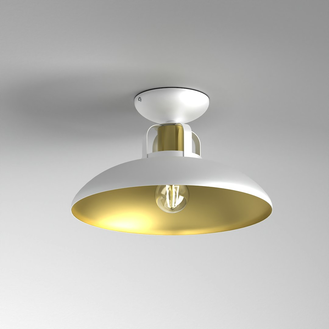 Milagro White/Gold Ceiling Lamp Felix 1Xe27