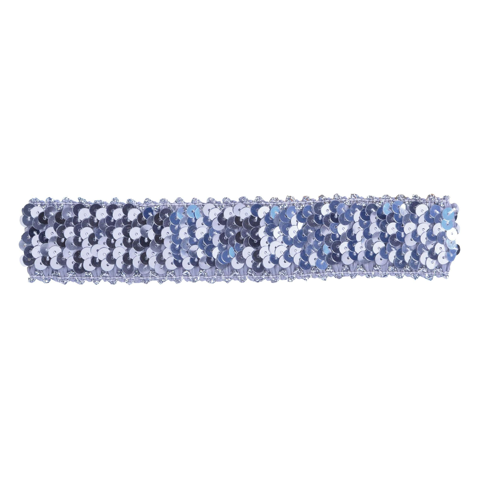 Bristol Novelty Unisex Silver Adults Sequin Costume Headband - One Size