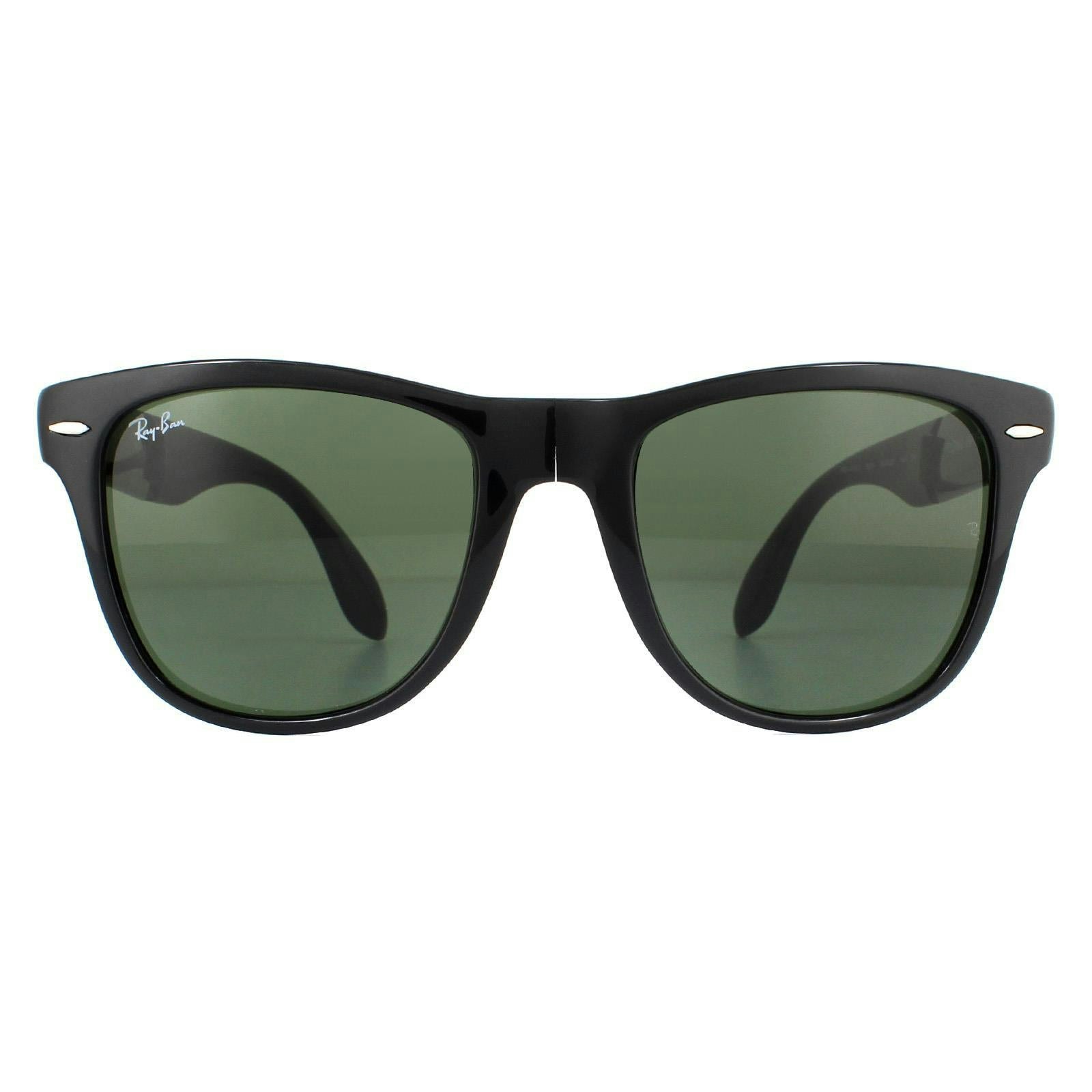 Ray-Ban Unisex Rectangle Black Green Folding Wayfarer 4105 Sunglasses - Image 17