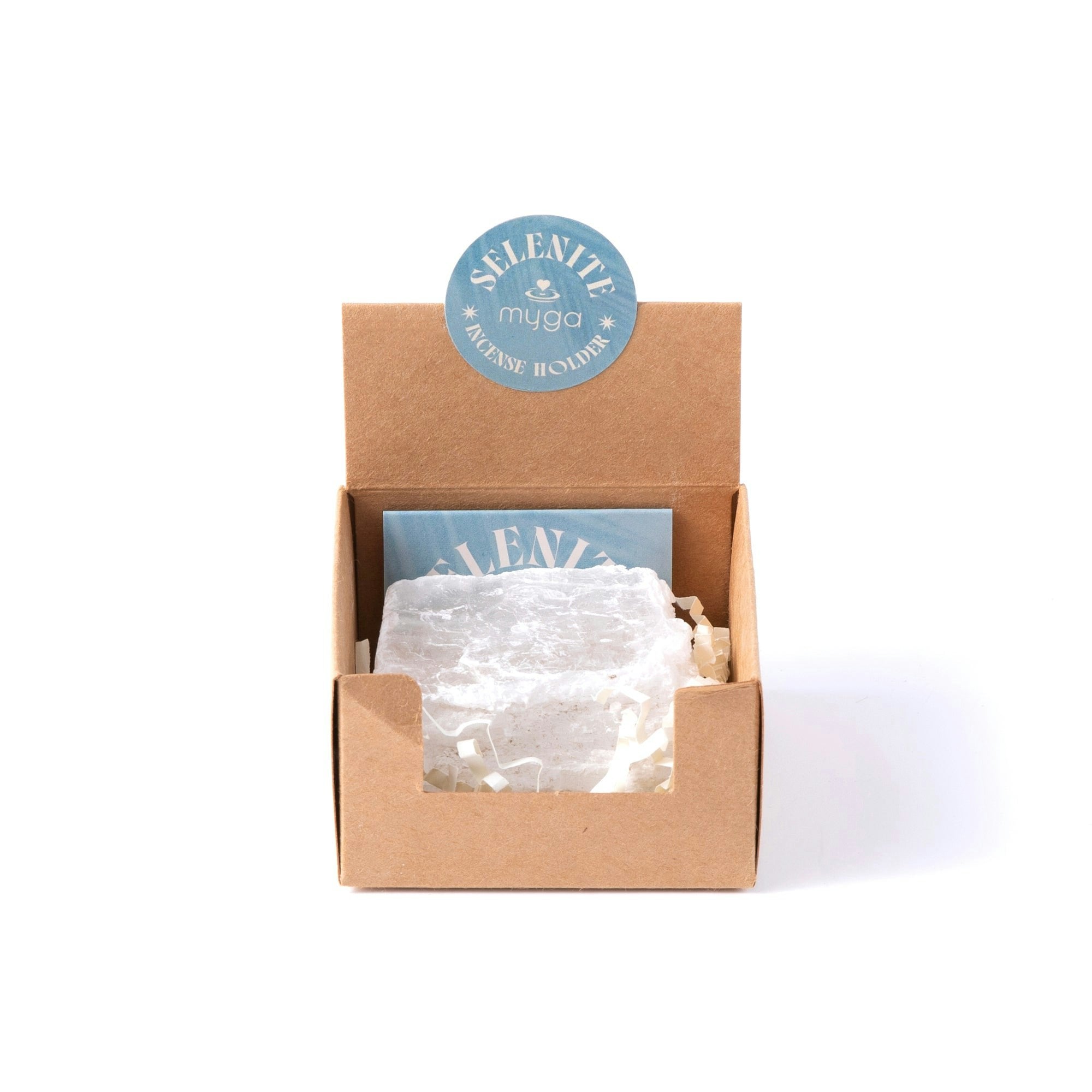 Myga Yellow Crystal Incense Holders - Singles - Selenite