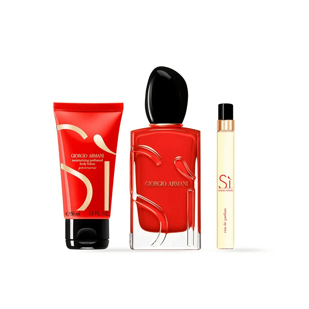 Armani Women's Pink Si Passione Eau De Parfum Gift Set Spray (100Ml) With 50Ml Body Milk And 10Ml Edp