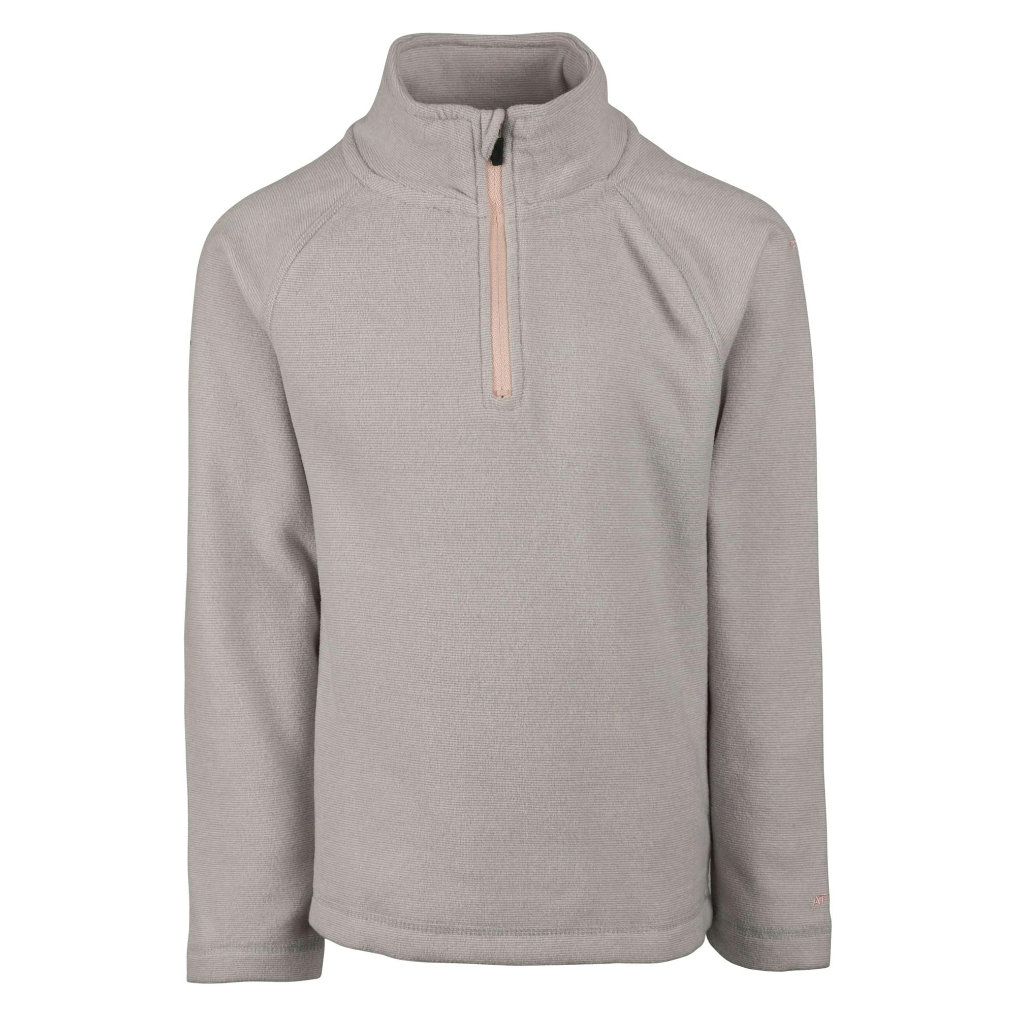 Trespass Girls Grey Childrens Meadows Fleece - Pale - 2-3 Years - Pale - 100% Polyester