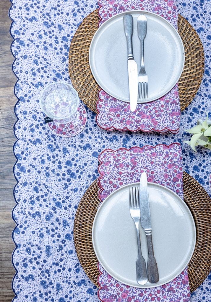 Lily And Lionel Pink Nala Aster Print Napkin In