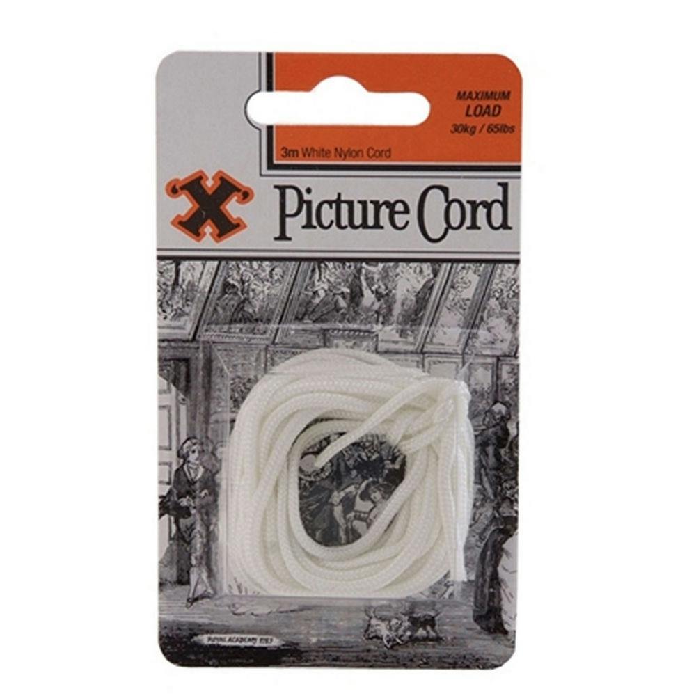 X White Picture Cord 3M Blister Pack - One Colour - One Size - One Colour