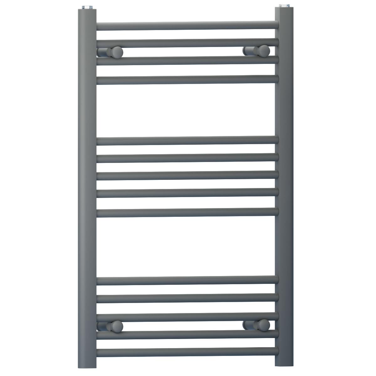 Myhomeware Anthracite/Grey 500Mm X 800Mm Heated Bathroom Towel Rail Radiator For Central Heating Elegant Designer In Uk