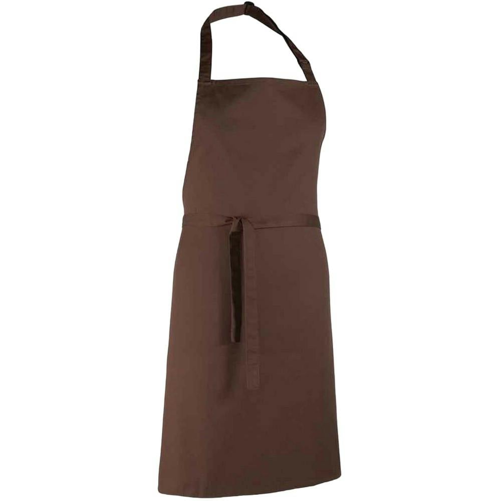 Premier Unisex Adult Colours Full Apron - Brown - Image 3