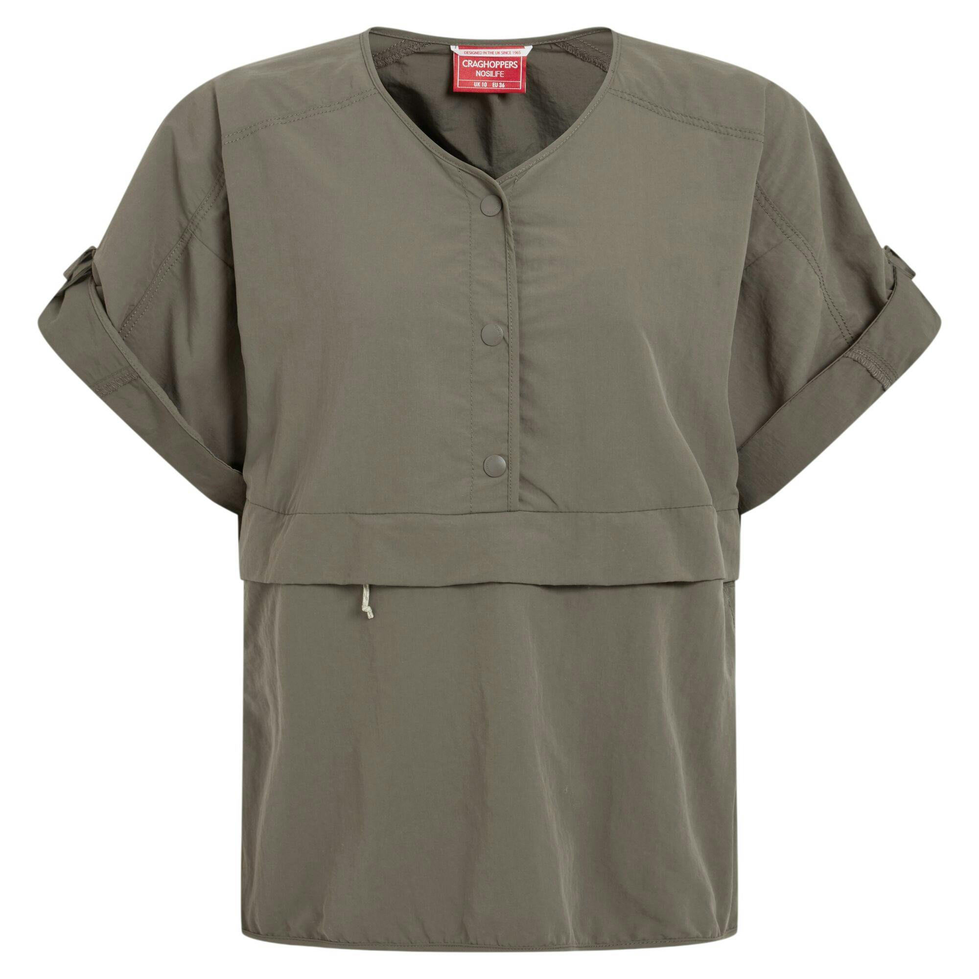 Craghoppers Women's Medina Nosilife Overhead Short-Sleeved Shirt - Wild Olive - 14 Uk - Wild Olive - 100% Mixed