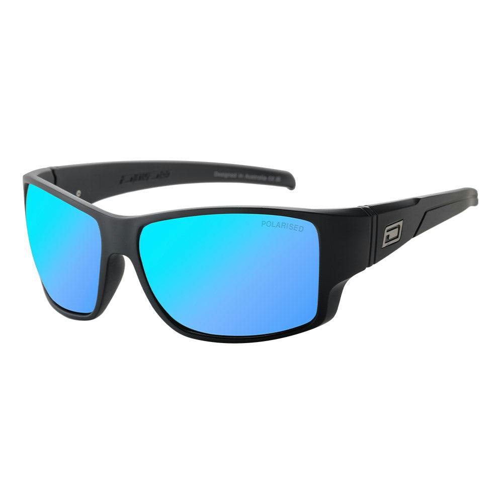 Dirty Dog Black/Blue Hoodoo - Satin With Ice Polarized Lens - 78.5