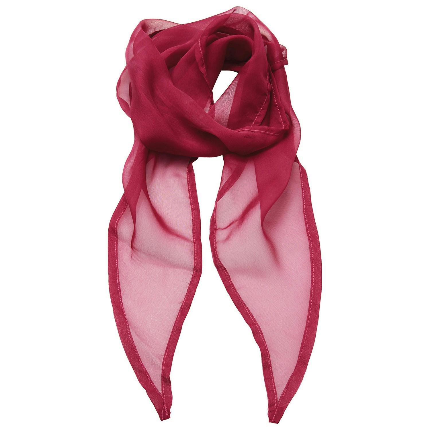 Premier (One Size, Hot Pink) Unisex Adult Colours Chiffon Scarf - Image 3