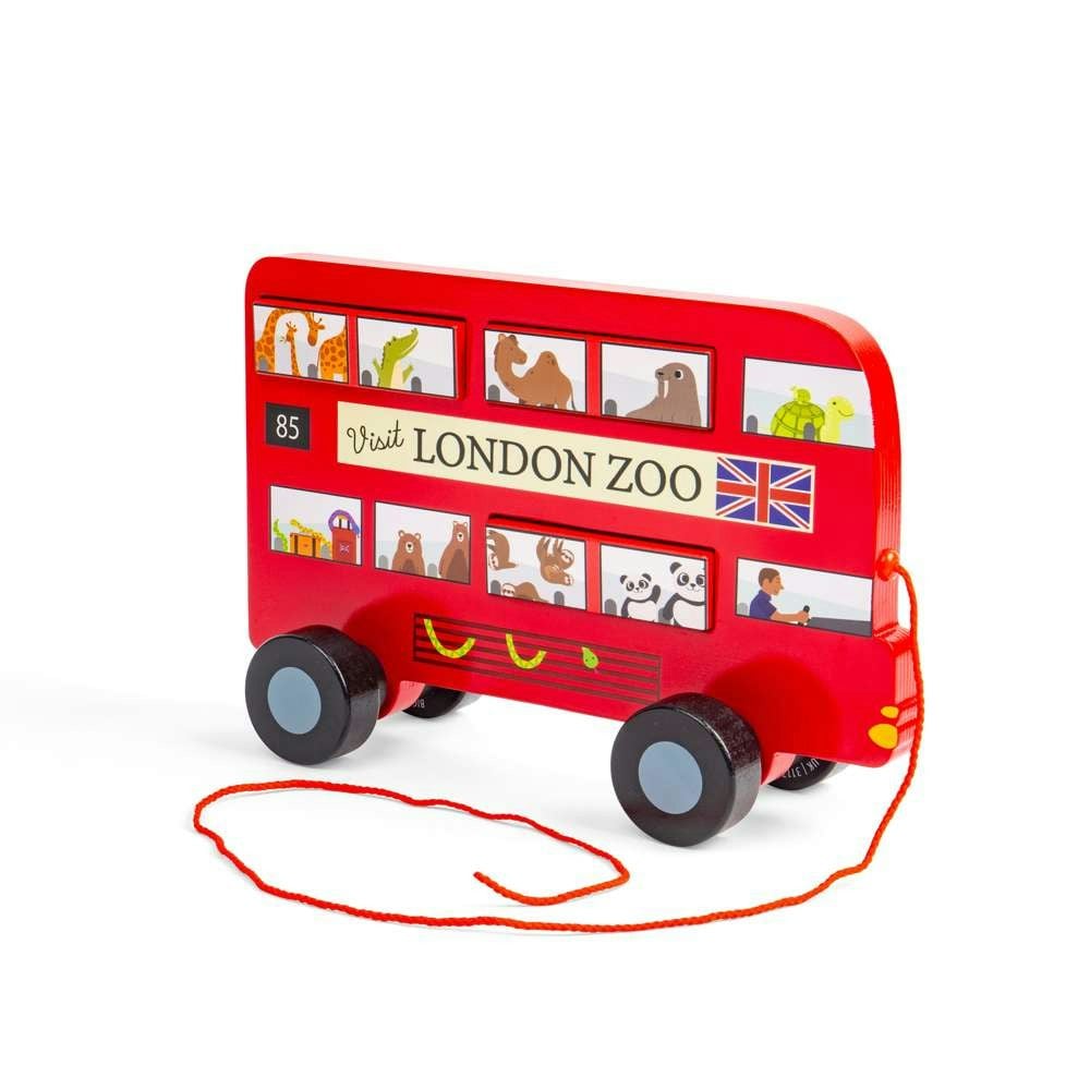 Bigjigs Toys Red London Bus Pull Along
