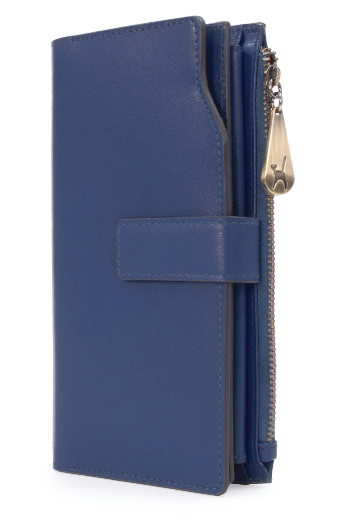 Catwalk Collection Handbags Blue Stella - Large Purse - Rfid - Rfid
