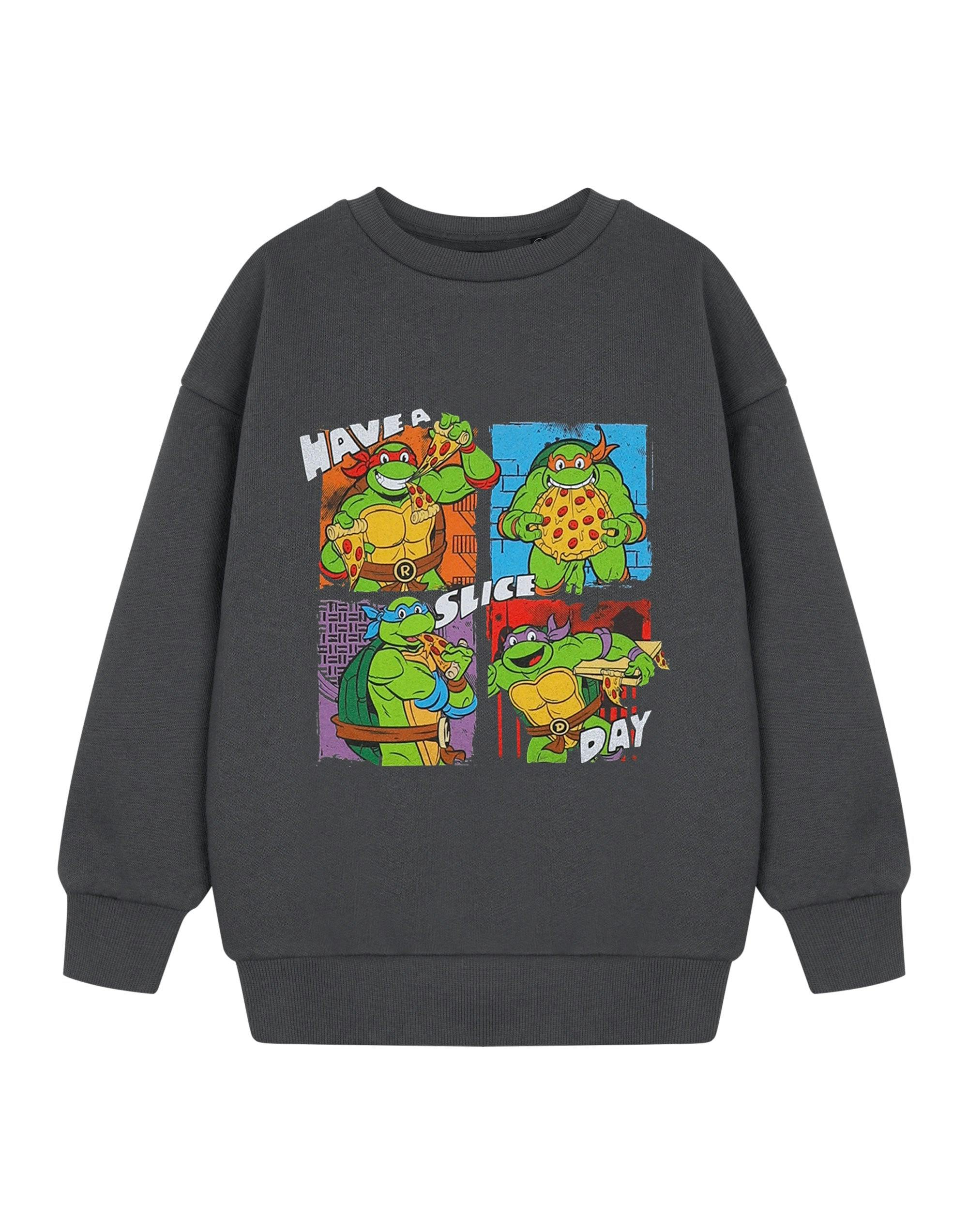 Vanilla Underground Boys Grey Teenage Mutant Ninja Turtles Have A Slice Day Sweatshirt - 5-6 Years