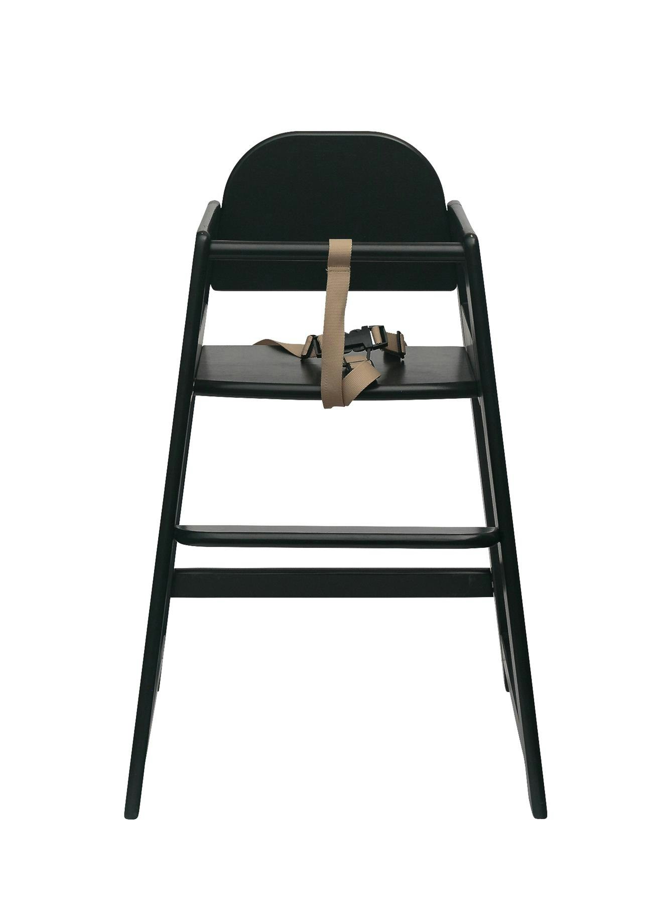 Safetots Black Simply Stackable Wooden High Chair, Highchair For Baby And Toddler, Stylish And Practical