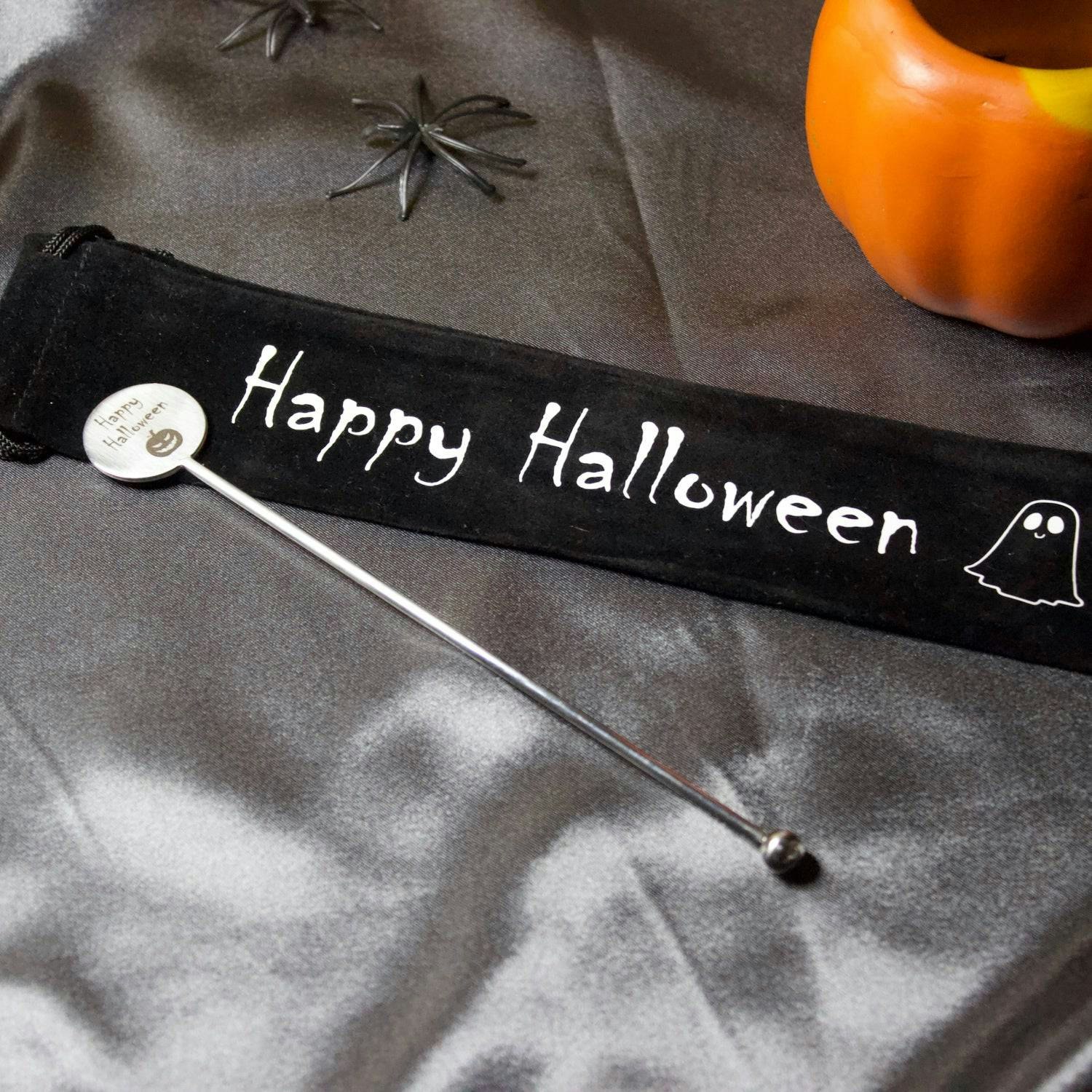 Mylee London Halloween Personalised Drink Stirrers - Heart - No