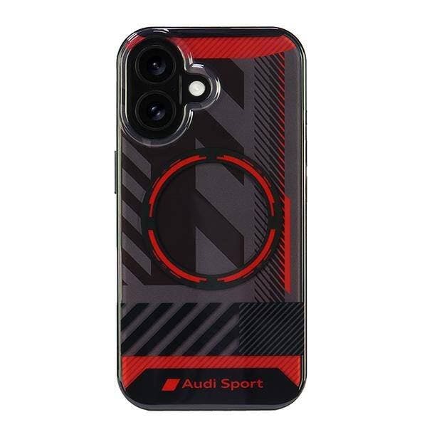 Audi Black/Red Iml Sport Hardcase With Magsafe For Iphone 16 6.1" - Aus-Imlmip16-Rsq/D2-Bk