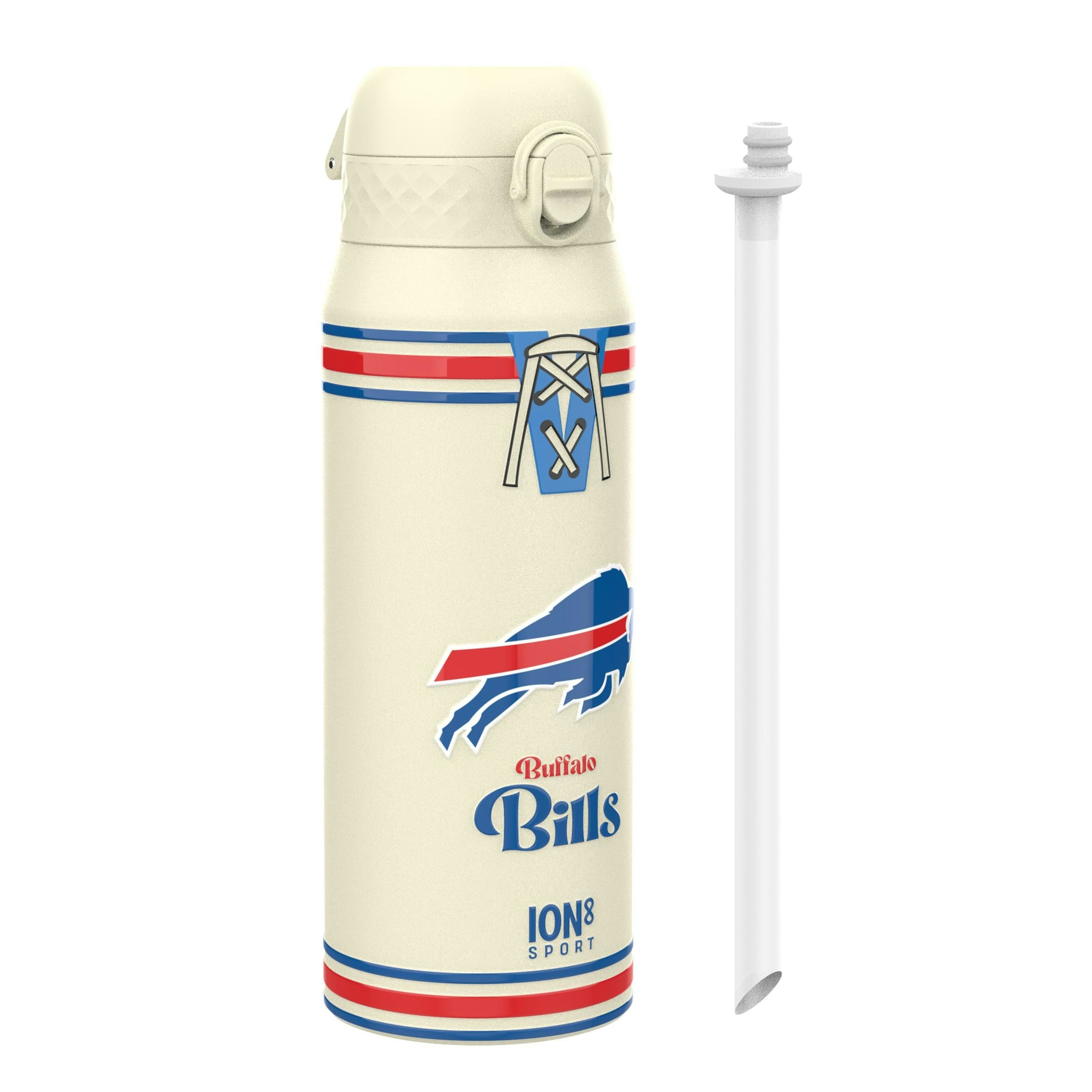 Rackhams Nfl X Ion8 Insulated Steel Water Bottle, Nfl Bills, 750Ml (24Oz)