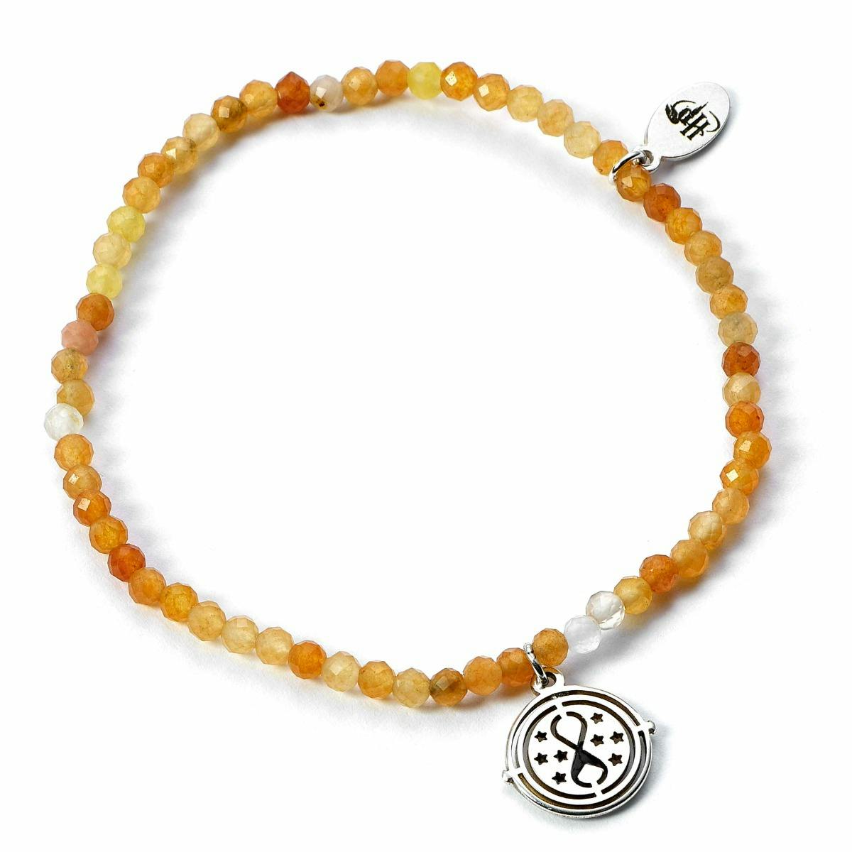 The Carat Shop Silver Harry Potter Semi Precious Stone Bracelet With Sterling Time Turner Charm