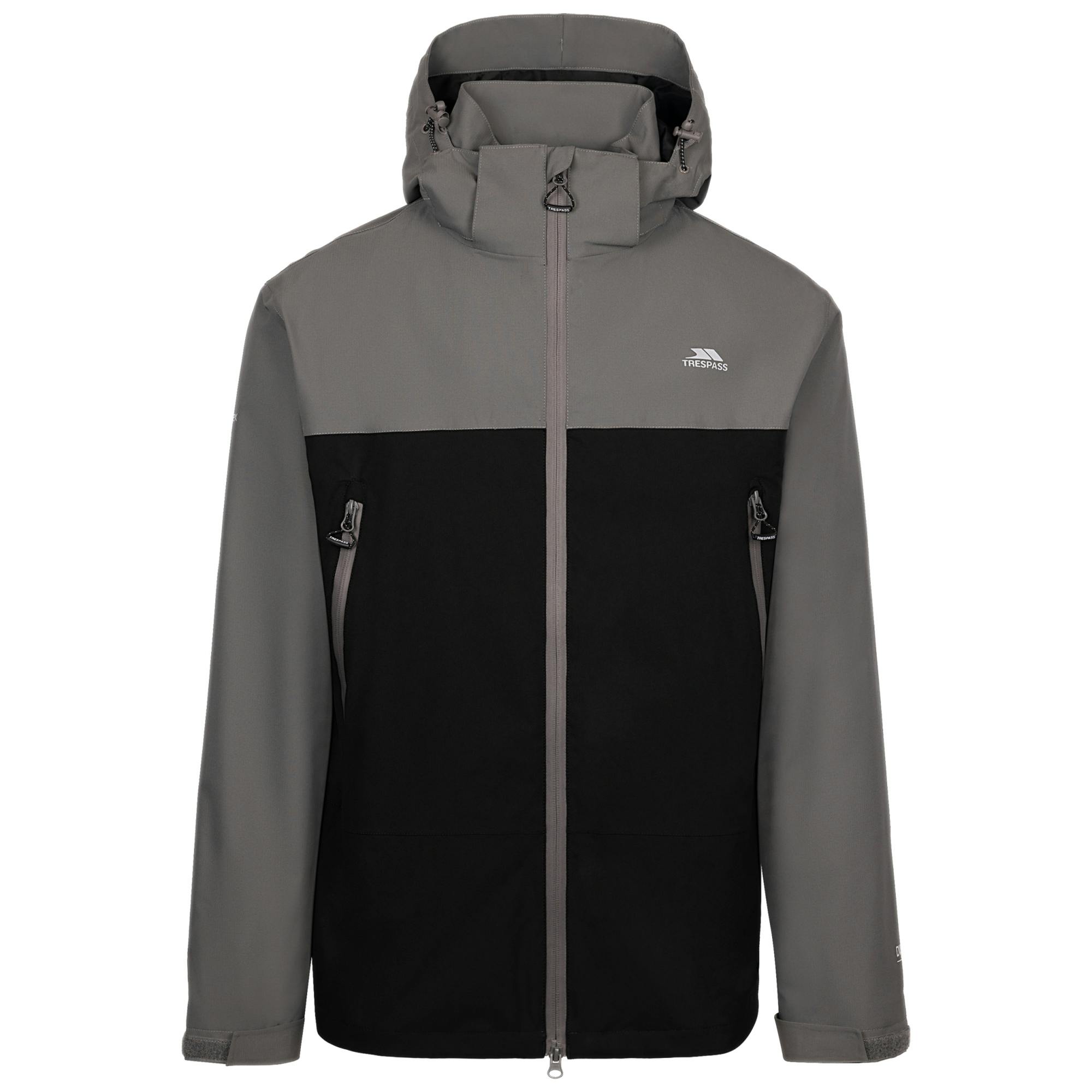 Trespass Men's Grey Fahamore Waterproof Jacket - Storm - L - Storm - 100% Polyester