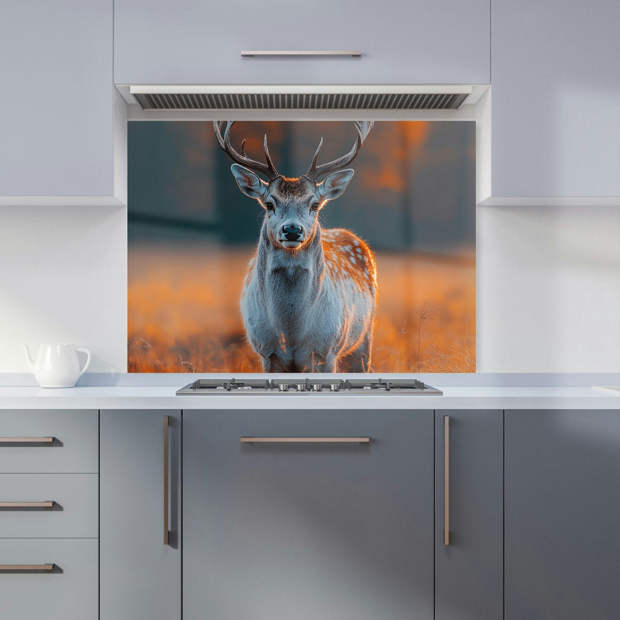 Warren Reed Deer Kitchen Splashback - W900mm X H650mm