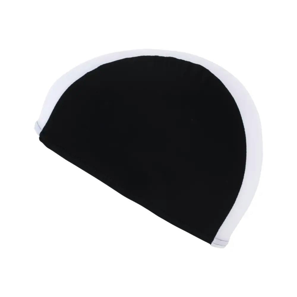 Fashy Black/White Junior Fabric Swim Cap - Multi
