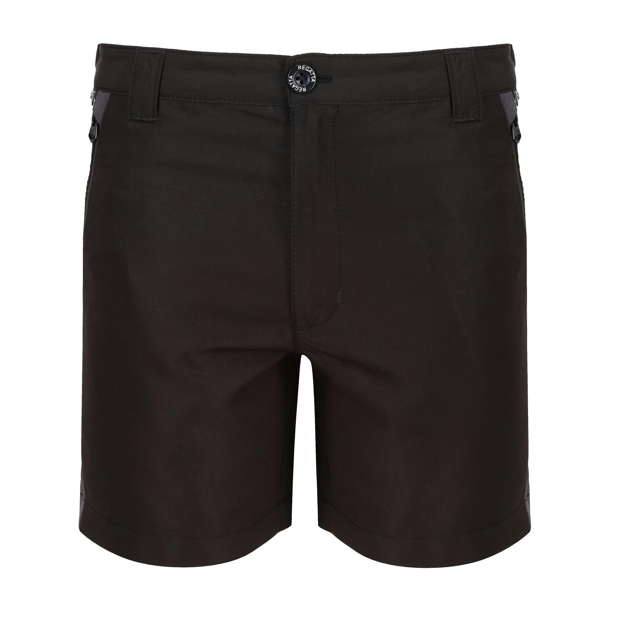Regatta Girls Black/Grey Childrens/Kids Sorcer Mountain Iii Shorts - /Seal - /Seal - 11-12 Years - 100% Polyester