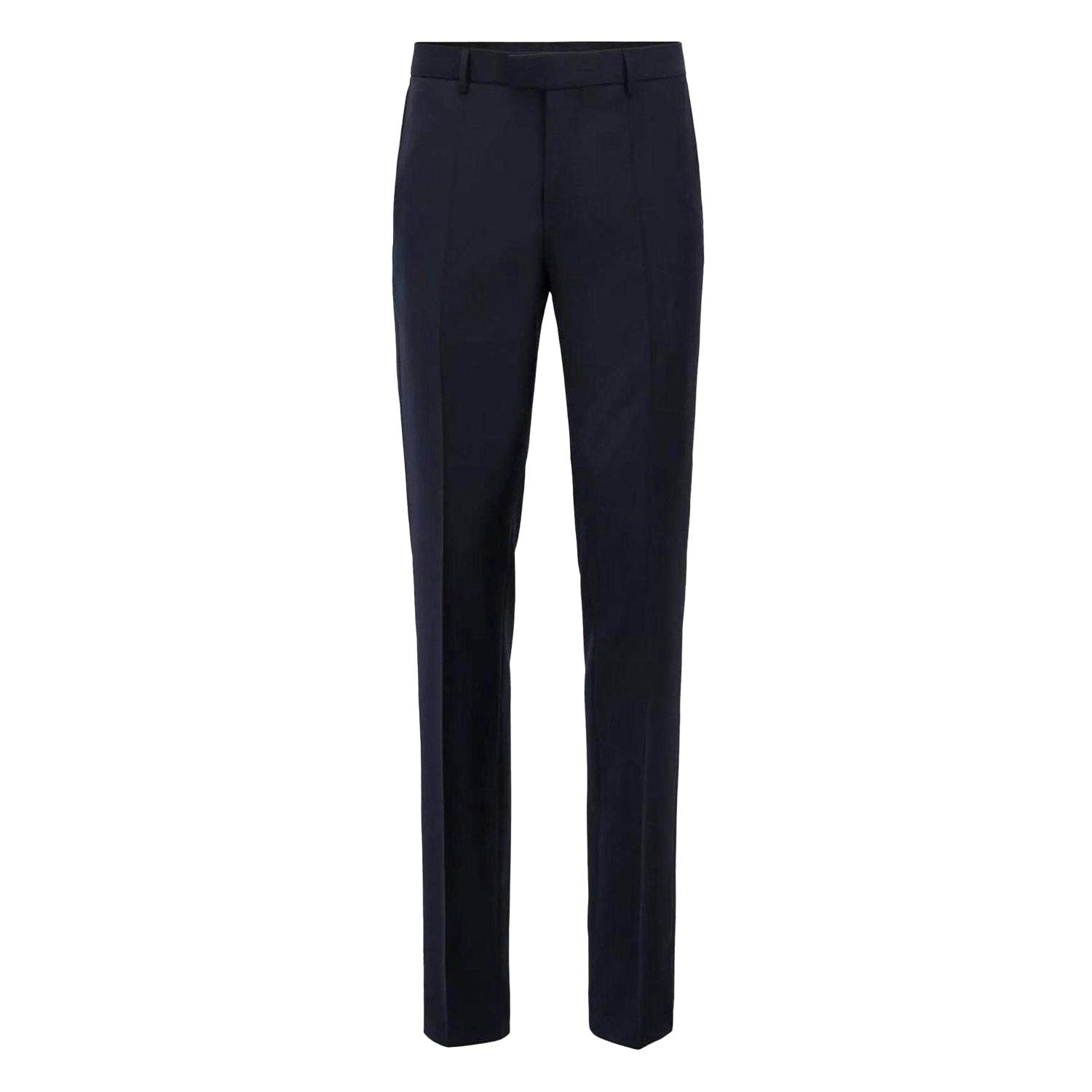 Boss Men's Lone Regular Formal Trousers - Navy - 40R - Navy - 95% Virgin Wool/5% Elastane