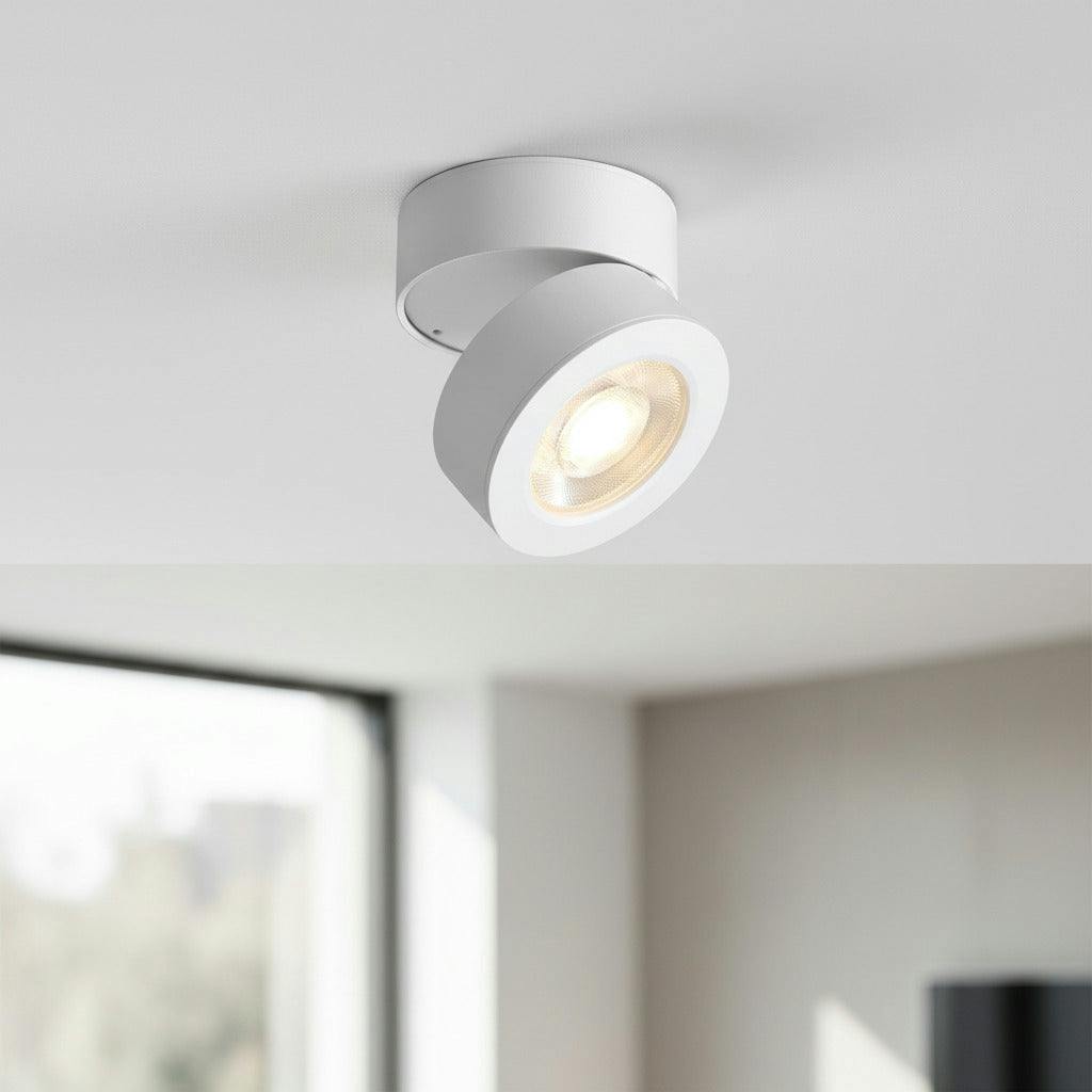 Rackhams White 12 Watt Surface Mount Adjustable Spotlight