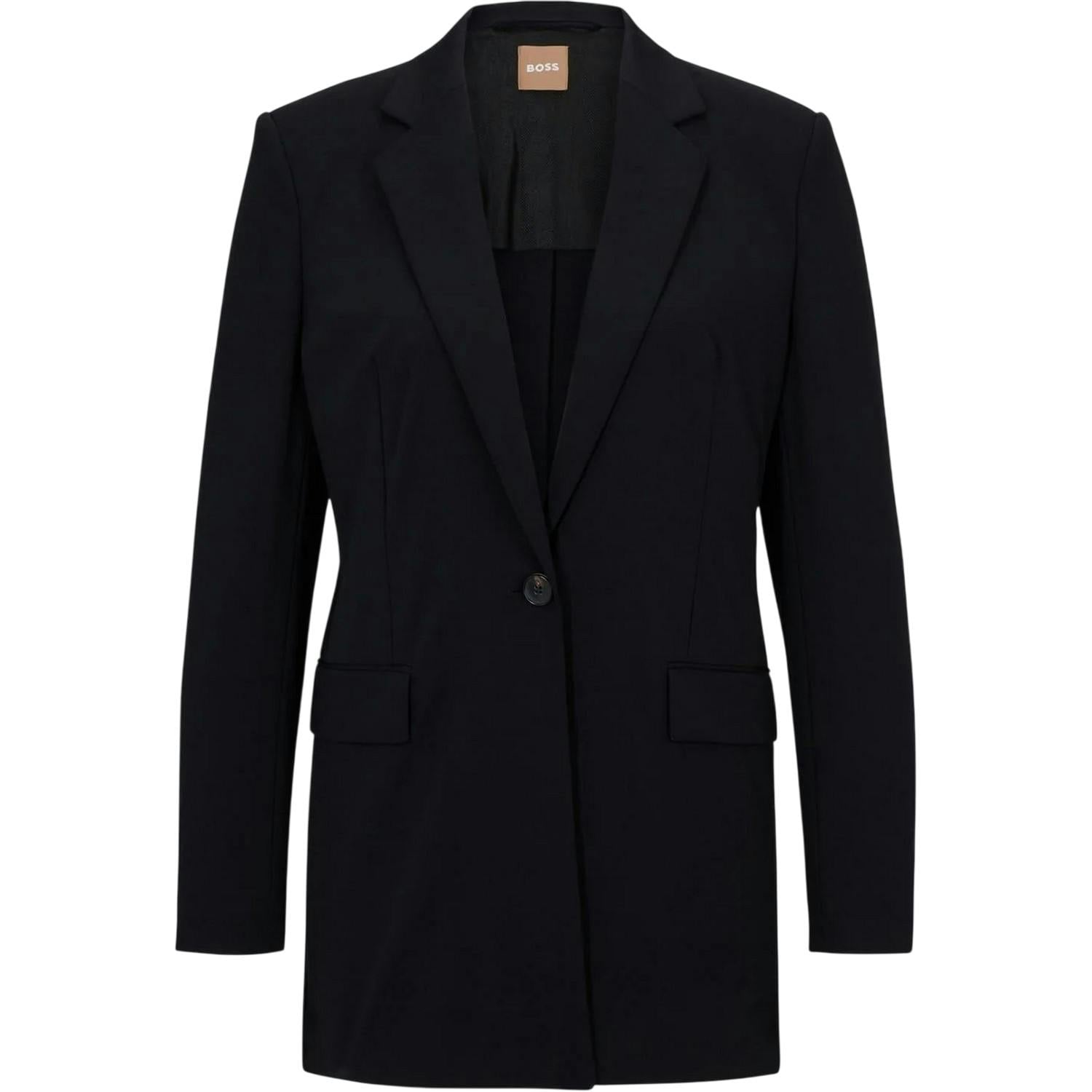 Boss Women's Black Jernara1 Blazer - 4 Uk - 81% Polyamide/19% Elastane