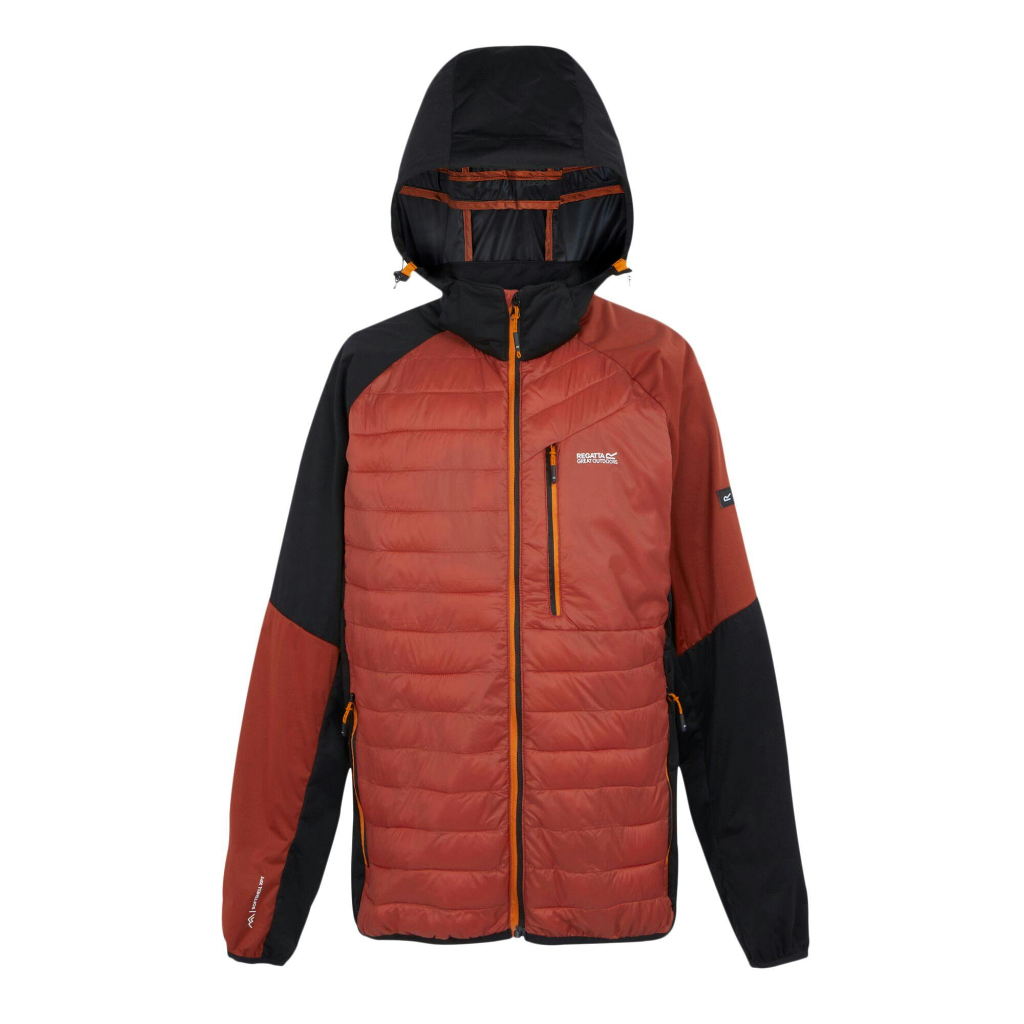 Regatta Men's Black/Red Andreson Pro Hybrid Jacket - Ochre - L - Ochre - 100% Mixed