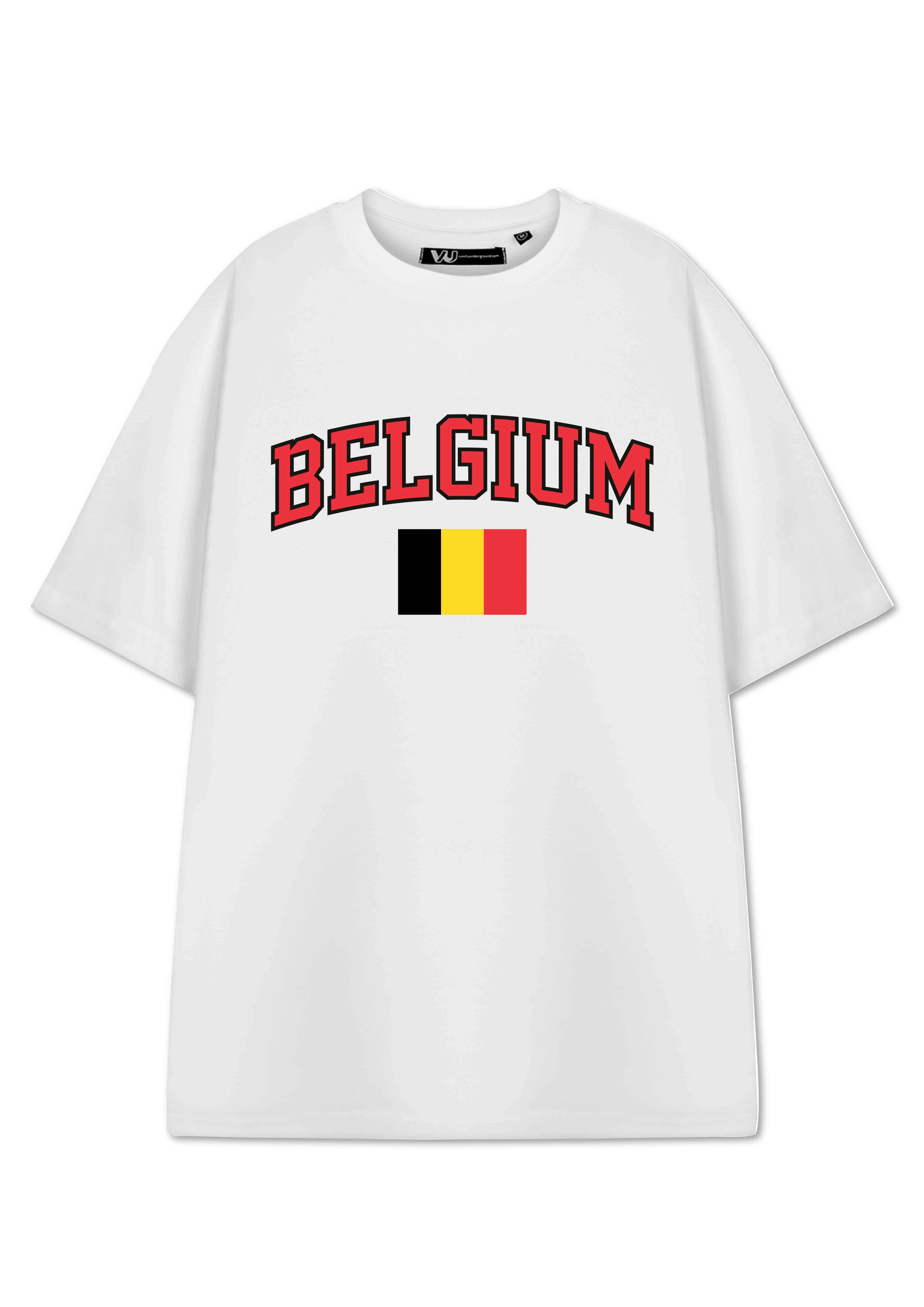 Vanilla Underground Unisex White Show Me The Merch Belgium Short Sleeved T-Shirt - XXX-Large