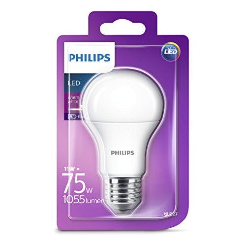 Philips White 11 - 75W Frosted E27 Edison Led Bulb 1055Lm - Warm
