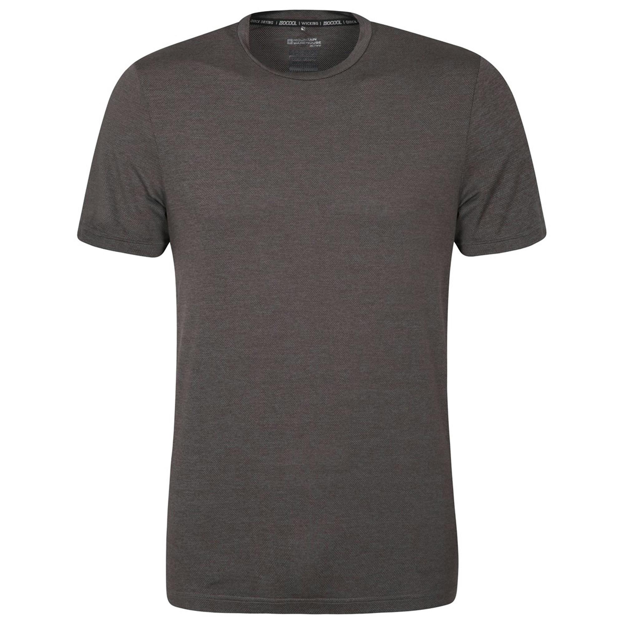 Mountain Warehouse Men's Black Agra Melange T-Shirt - Xxs - 88% Polyester/12% Elastane