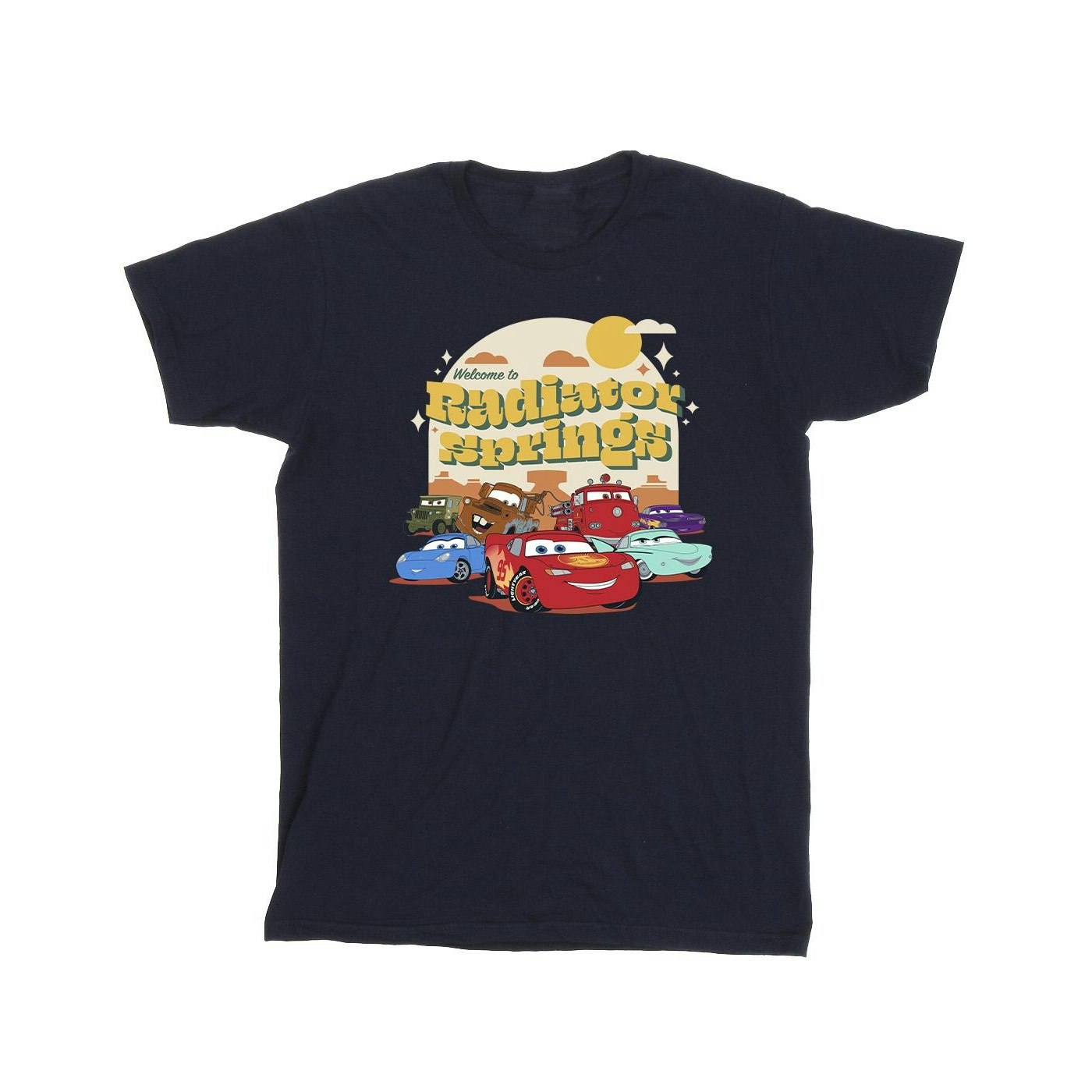 Disney Men's Blue Cars Radiator Springs Group T-Shirt - Navy - Navy - Xl