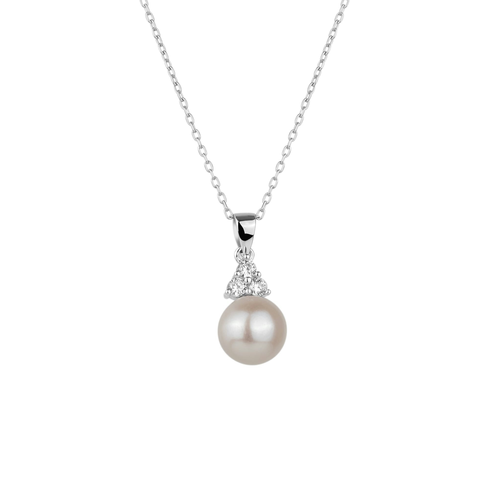 Spero London Silver Sterling Grape Pearl Necklace