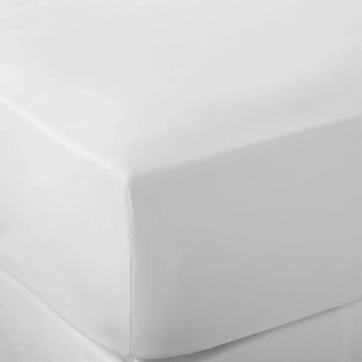 Soak&Sleep White 600 Thread Count Egyptian Cotton 40Cm Deep Fitted Sheets - Double