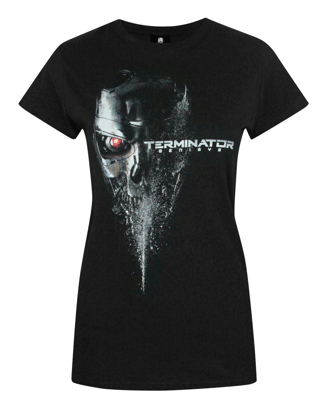 Vanilla Underground Women's Black Terminator Logo Short Sleeved T-Shirt - Small