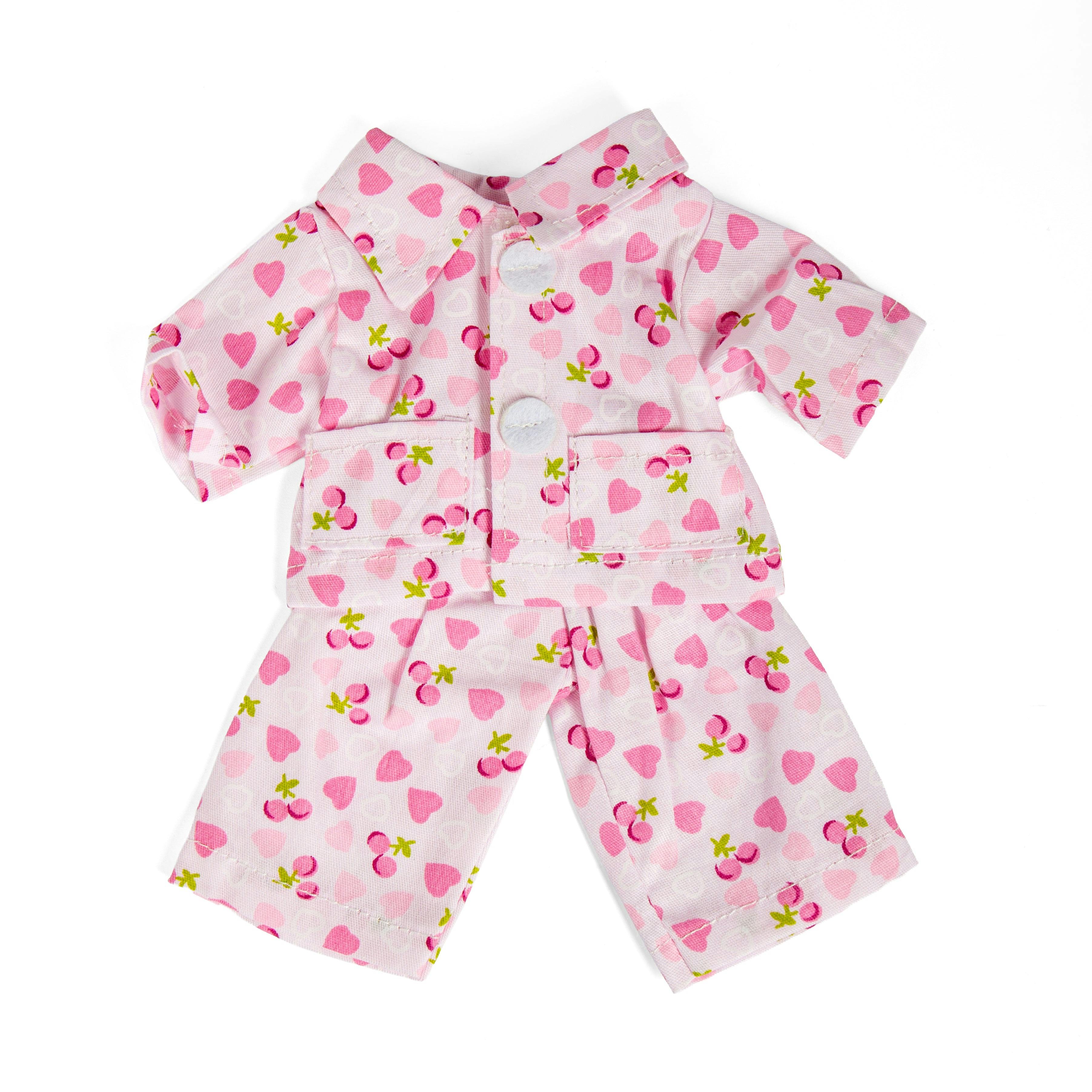 Bigjigs Toys Pink Cherry Print Pyjamas For 25Cm Rag Dolls (Small)