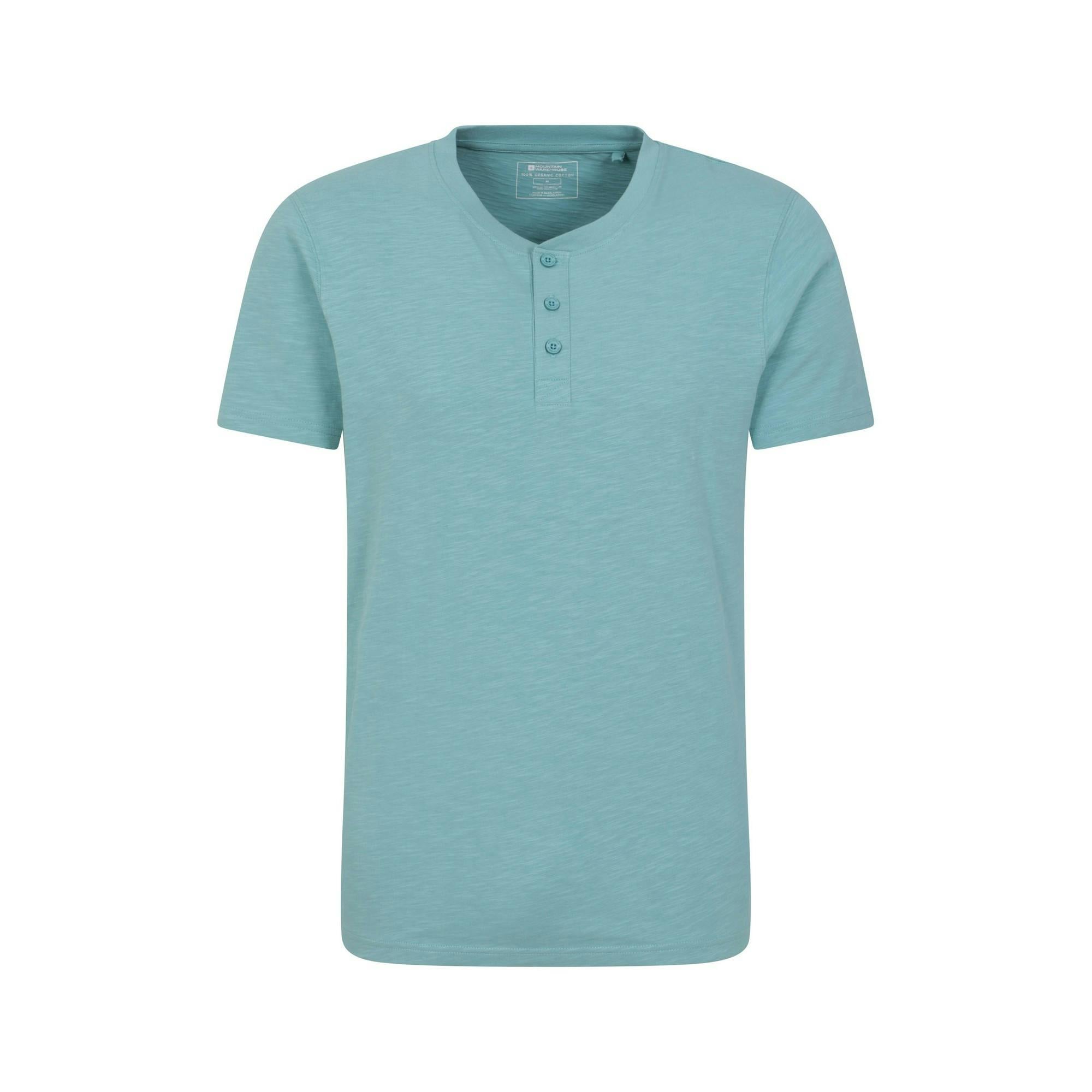 Mountain Warehouse Men's Turquoise Hasst Organic T-Shirt - Xs - 100% Organic Cotton