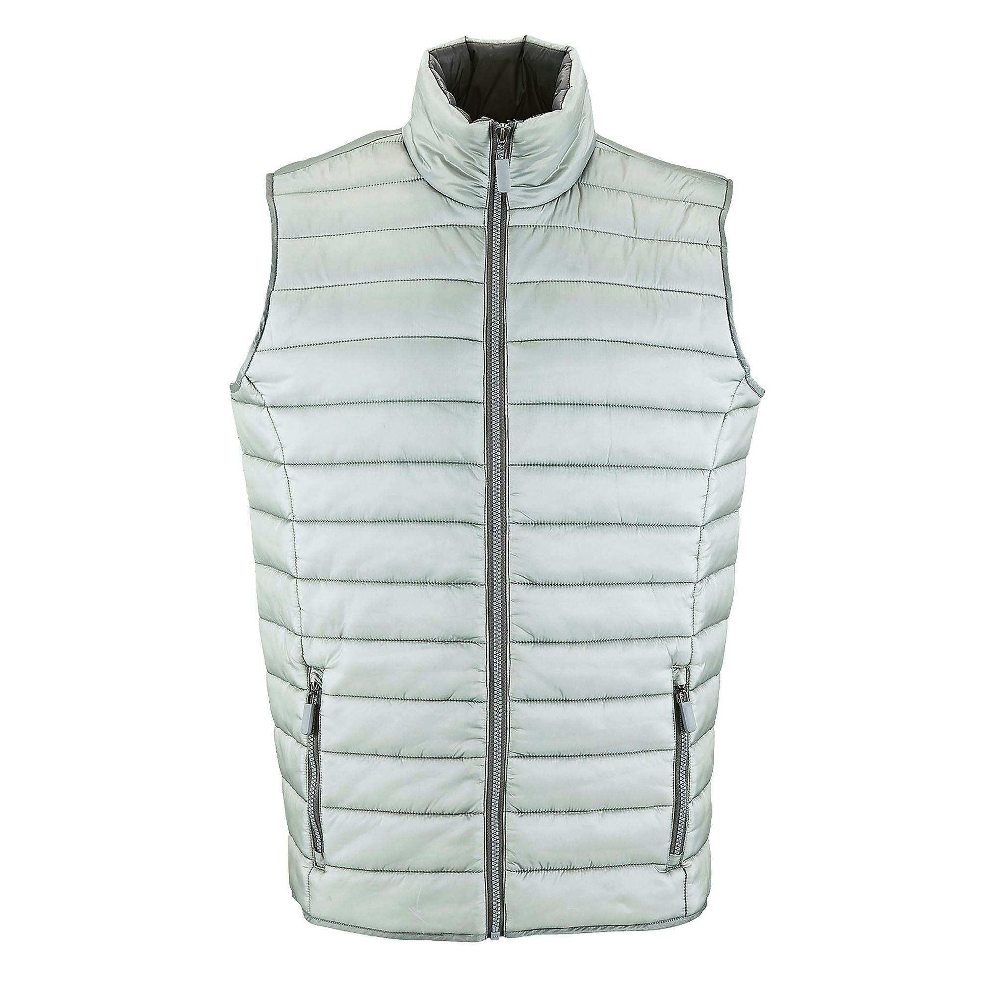 Sol's Men's Grey Wave Padded Water Repellent Bodywarmer Gilet In | : Medium - Image 2