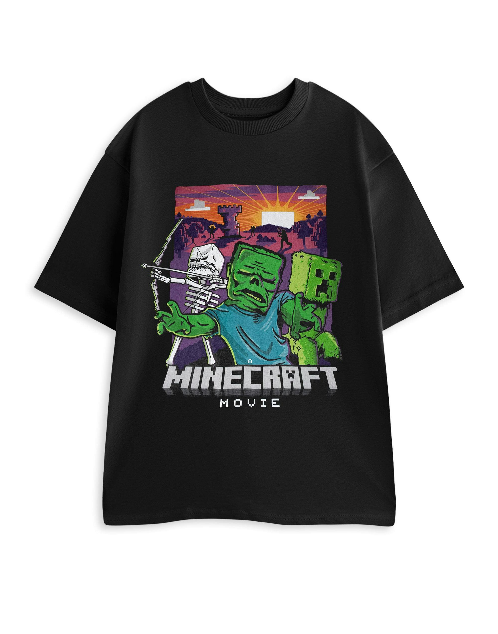 Vanilla Underground Men's Black Minecraft Zombie Short Sleeved T-Shirt - XXX-Large