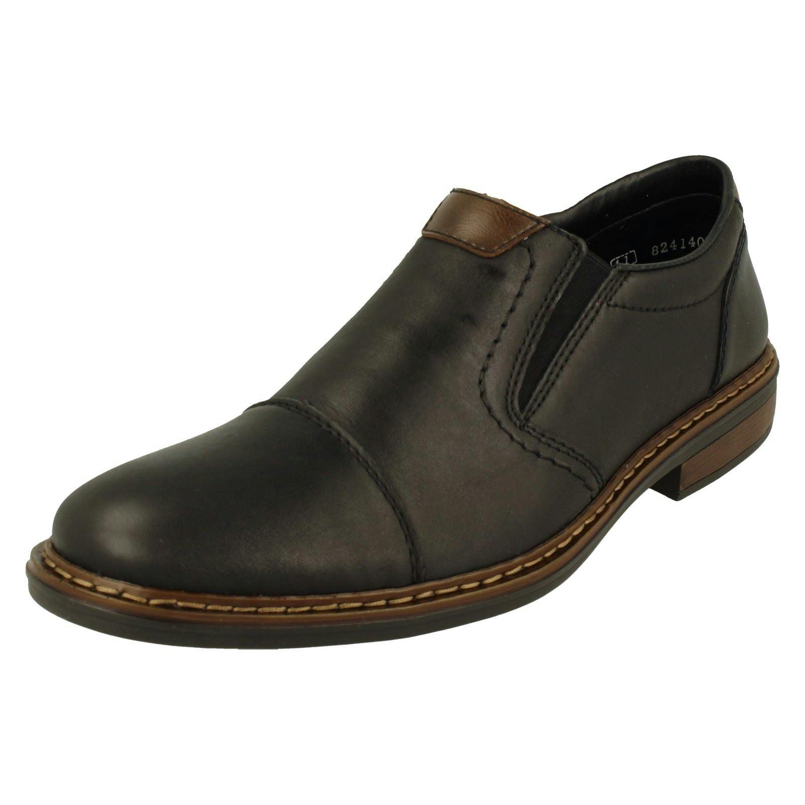 Rieker Men's Black Extra Wide Slip On Shoes 17659 - Uk 9.5