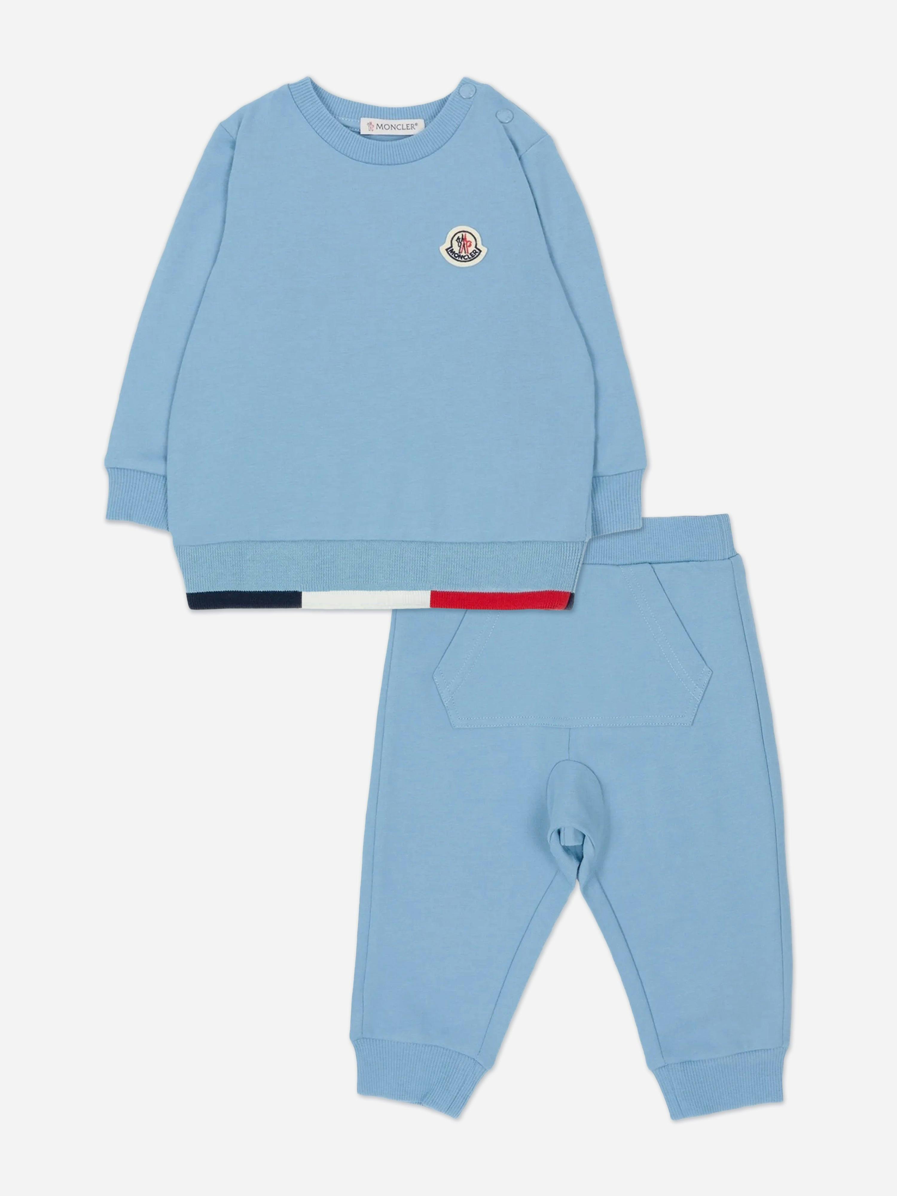 Moncler Enfant Men's Blue Baby Boys Logo Tracksuit In - 3 Yrs